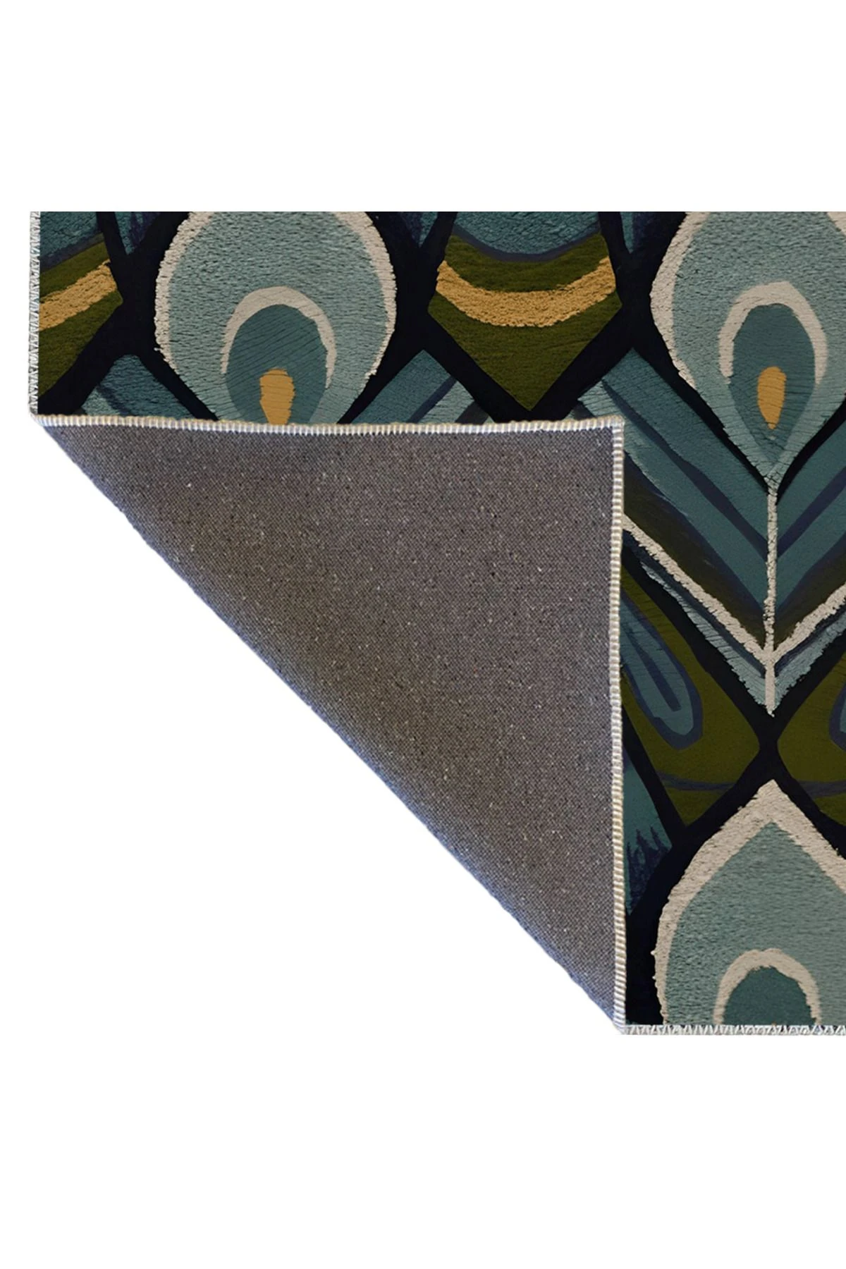 Çok Renkli Soyut Desenli Sürrealist Modern Dekoratif Halı 1677