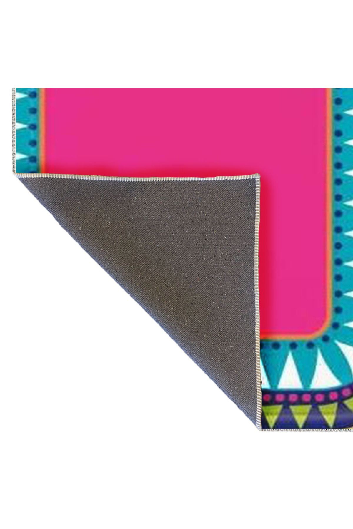 Kemal Koleksiyonu Pembe Temalı Geometrik Detay Desenli Dokuma Taban Modern Dekoratif Halı 28