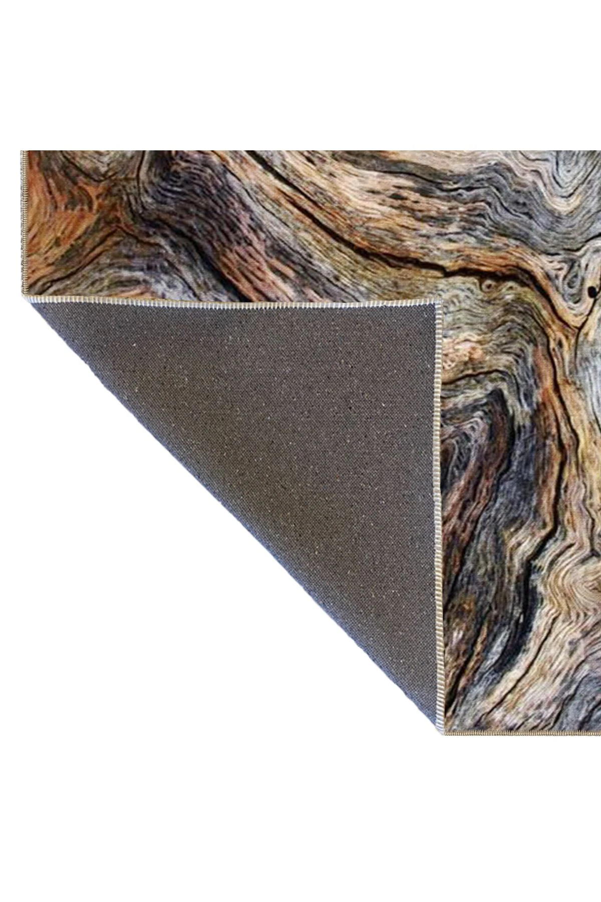 Kahverengi Jüpiterr Dalgalı Desenli Yıkanabilir Dekoratif Halı miravip8038