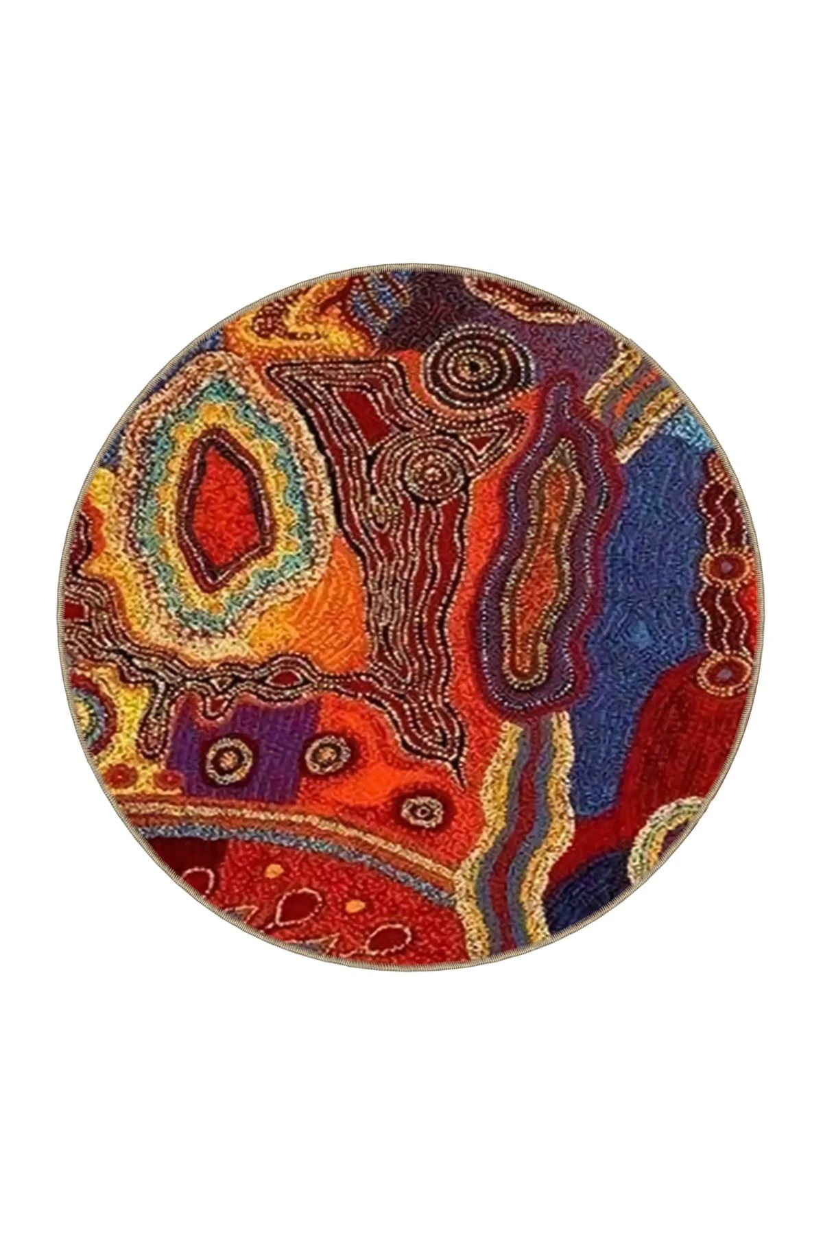 Çok Renkli Abstract Soyut Desenli Kreatif Modern Dekoratif Halı 3590