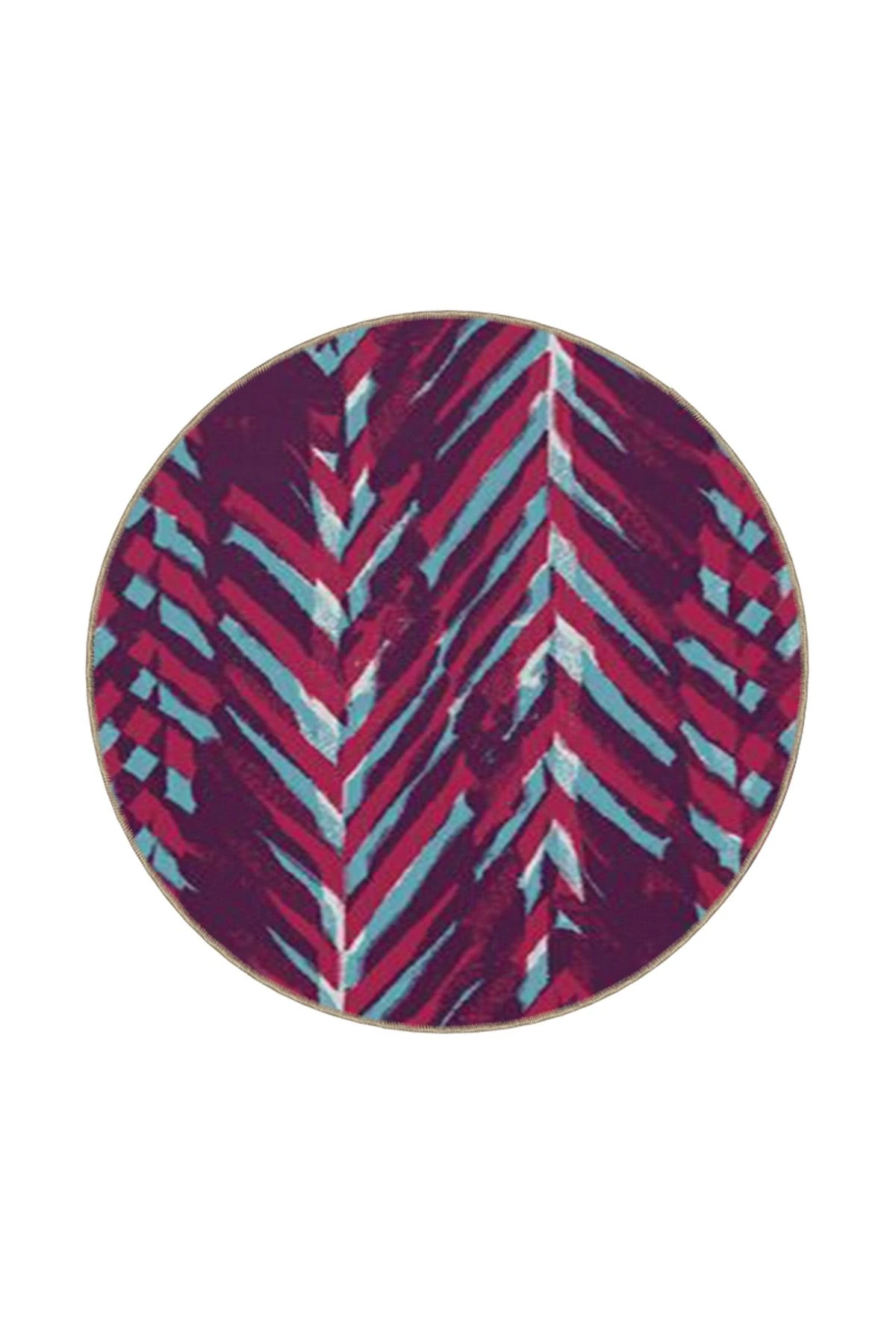 Mor Çapraz Etnik Geometrik Desenli Dekoratif Yıkanabilir Halı miravip8465