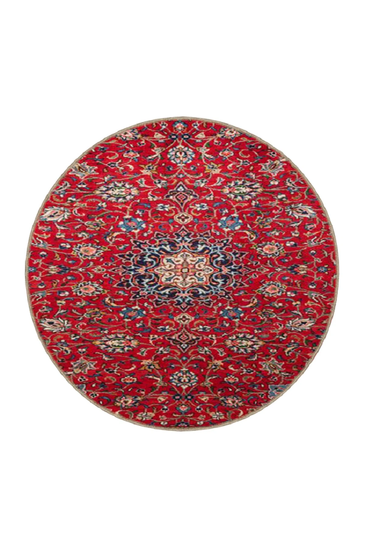 Geometrik Geleneksel Kırmızı Desenli Modern Dekoratif Halı 4474