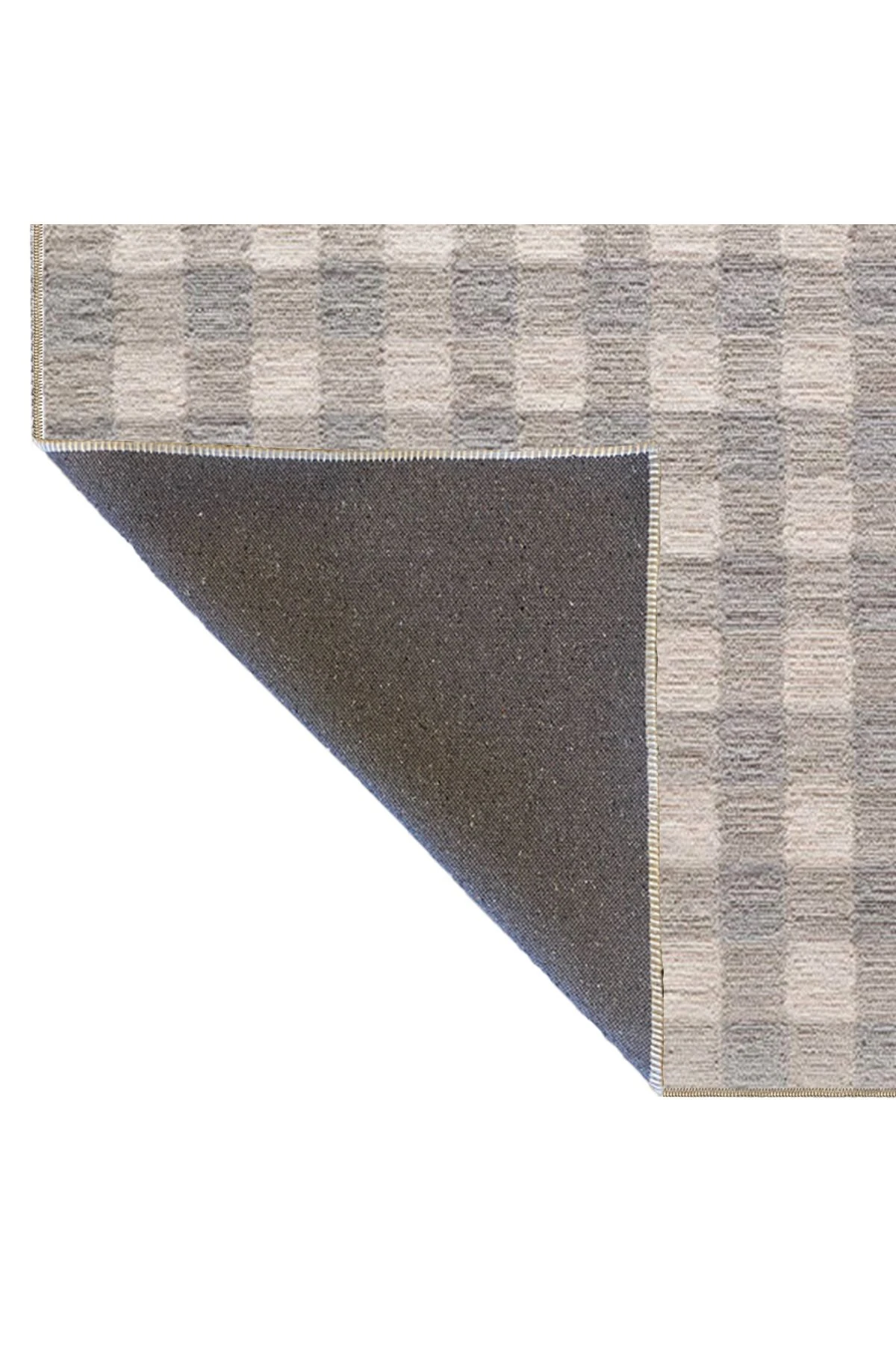 Pofidik Temalı Kareli Kahverengi Dekoratif Halı ve Yıkanabilir Halı miravip9665