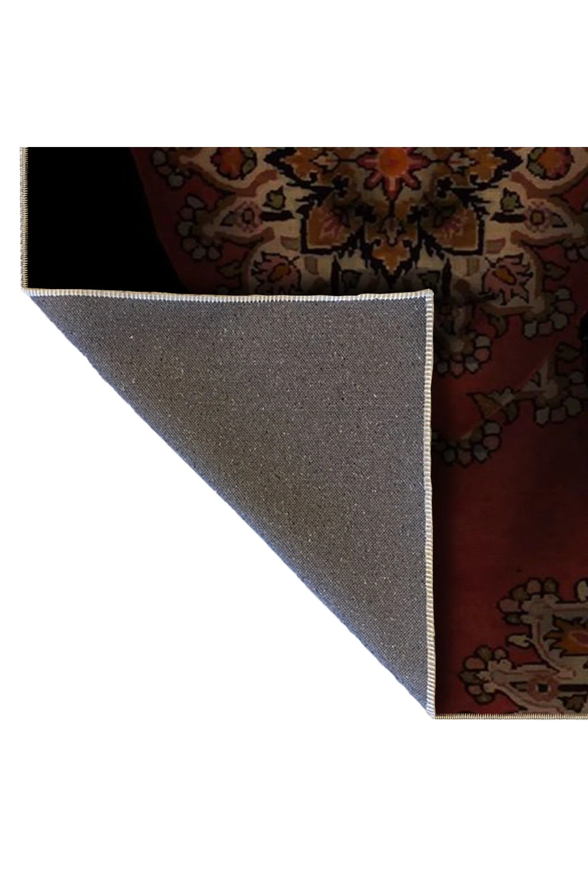 Bordo Temalı Etnik Motifli Kadın Portre Desenli Vintage Dekoratif Halı 5156