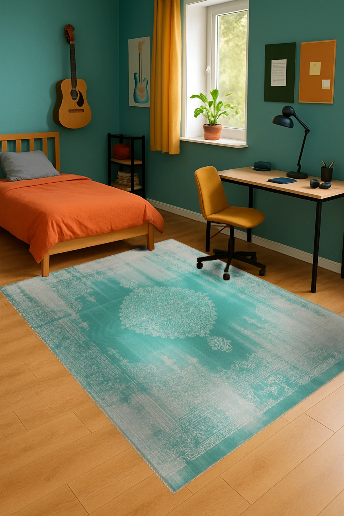 MOSSO Klasik Anadolu Geleneksel Desenli Dokuma Taban Vintage Dekoratif Halı mosso865