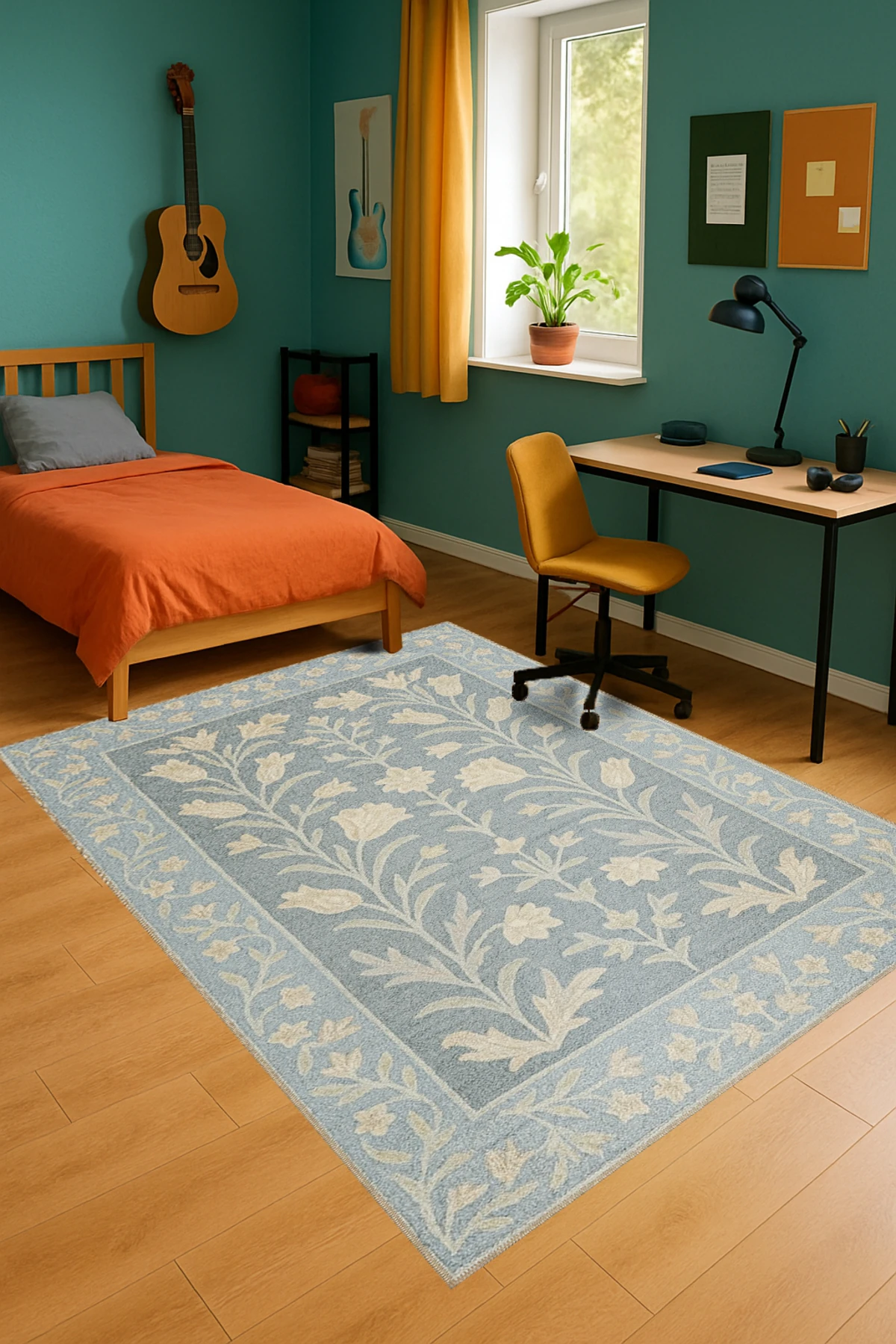 MOSSO Geleneksel Motifli Desen Dokuma Taban Vintage Dekoratif Halı mosso880