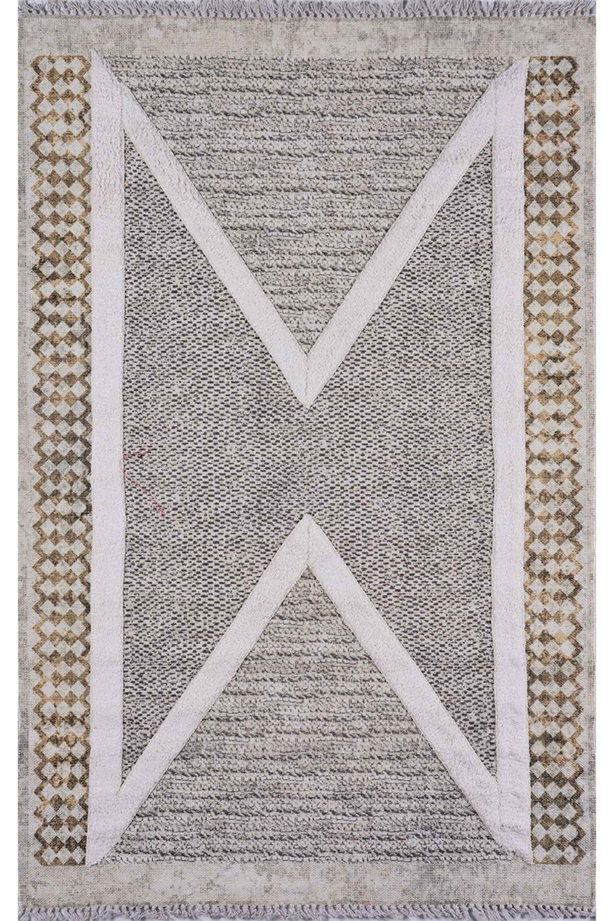 Rustik Haki Beyaz 4009 Iskandinav Kilim