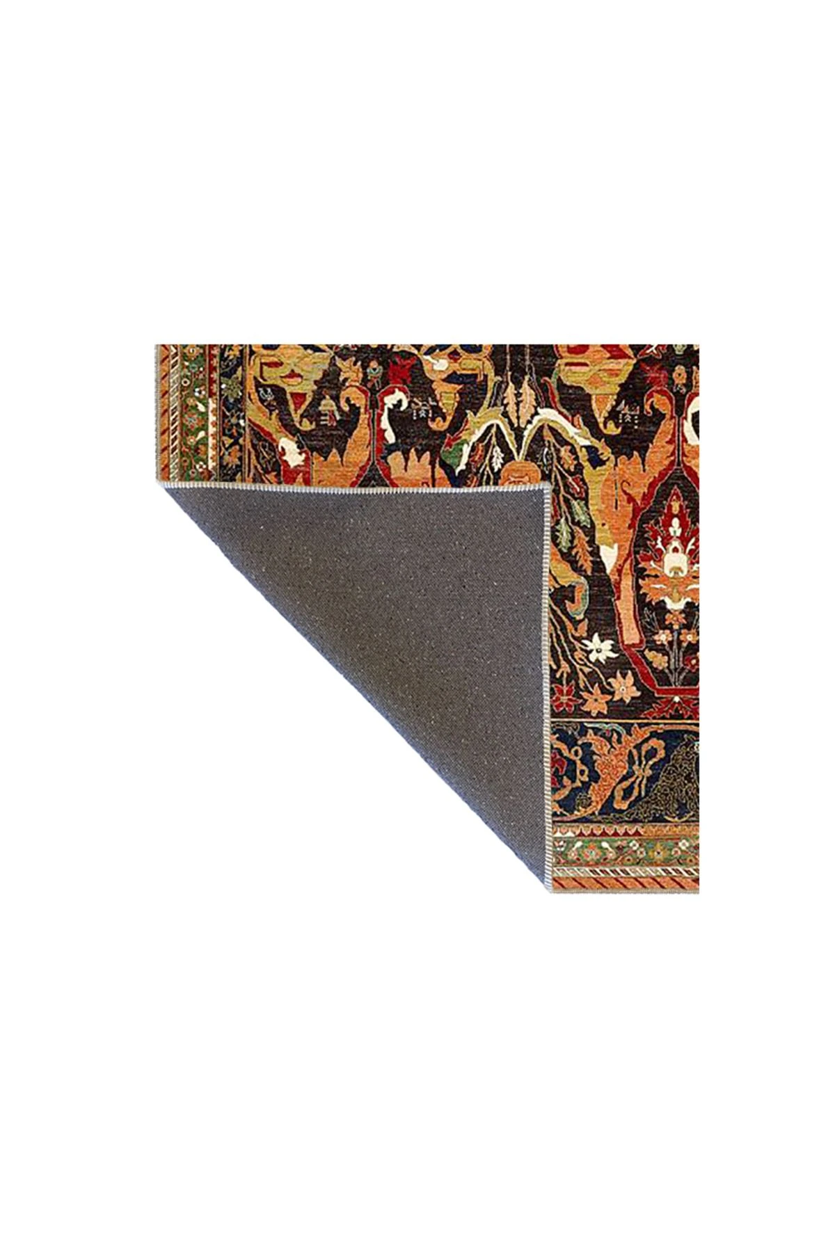 Kırmızı Tonlarda Karışık Renkli Çiçekli Modern Dokuma Taban Halı miravip530