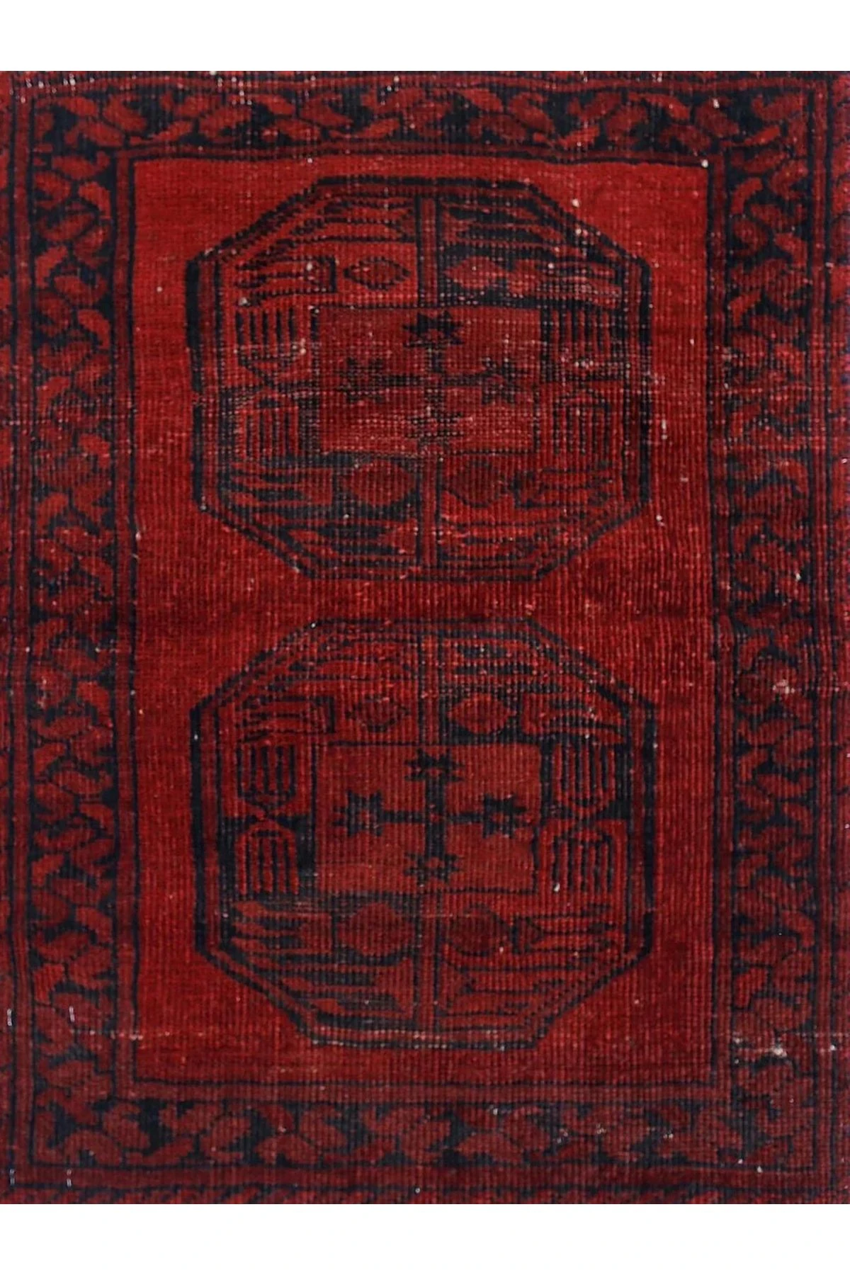 Asena Koleksiyonu Kırmızı Temalı Geleneksel Motif Desenli Vintage Dekoratif Halı 05