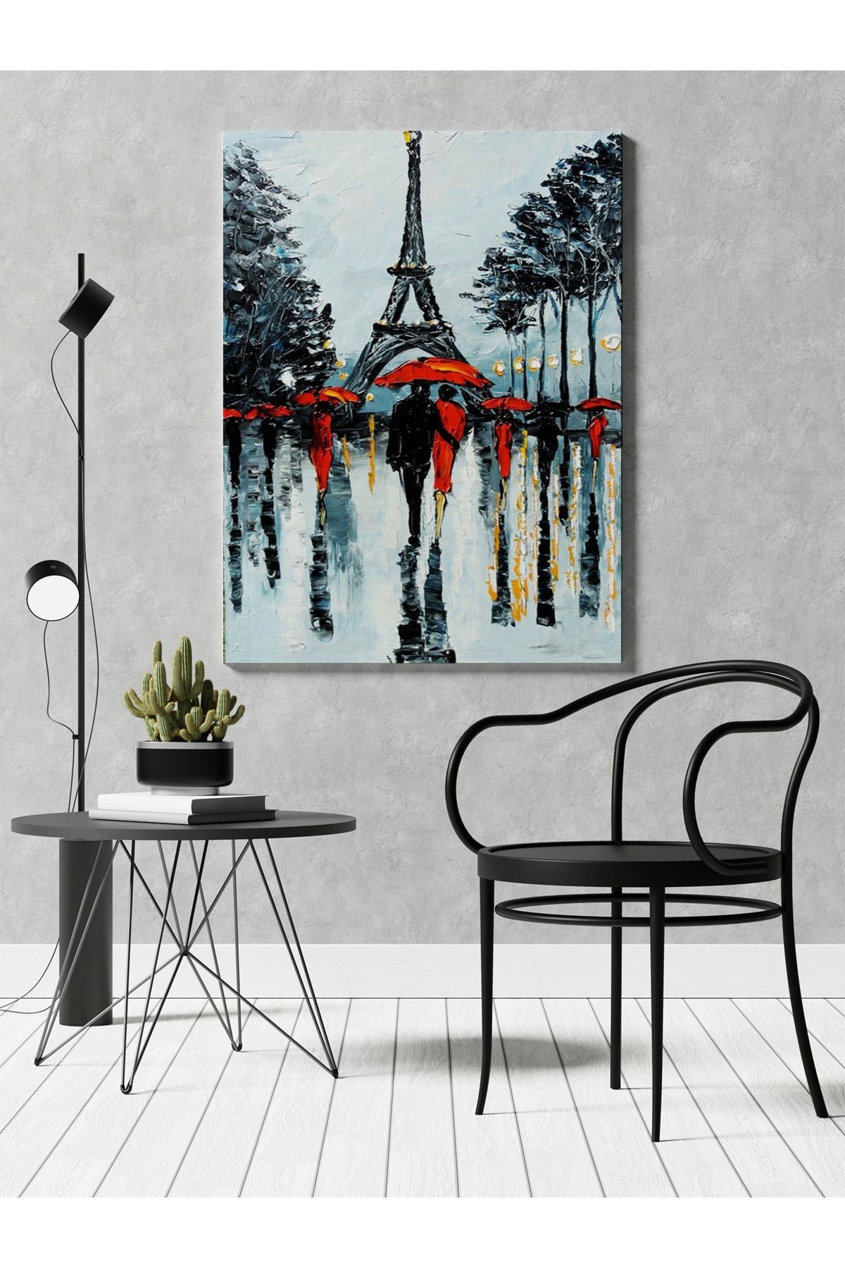 Kanvas Tablo Paris Desenli Temalı Tablo