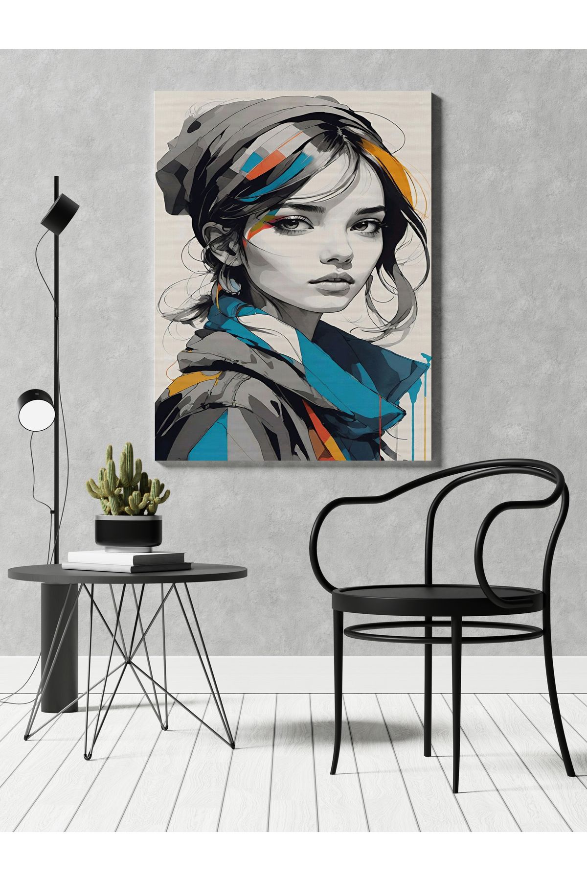 Kanvas Tablo Tatlı Genç Kız Temalı Tablo