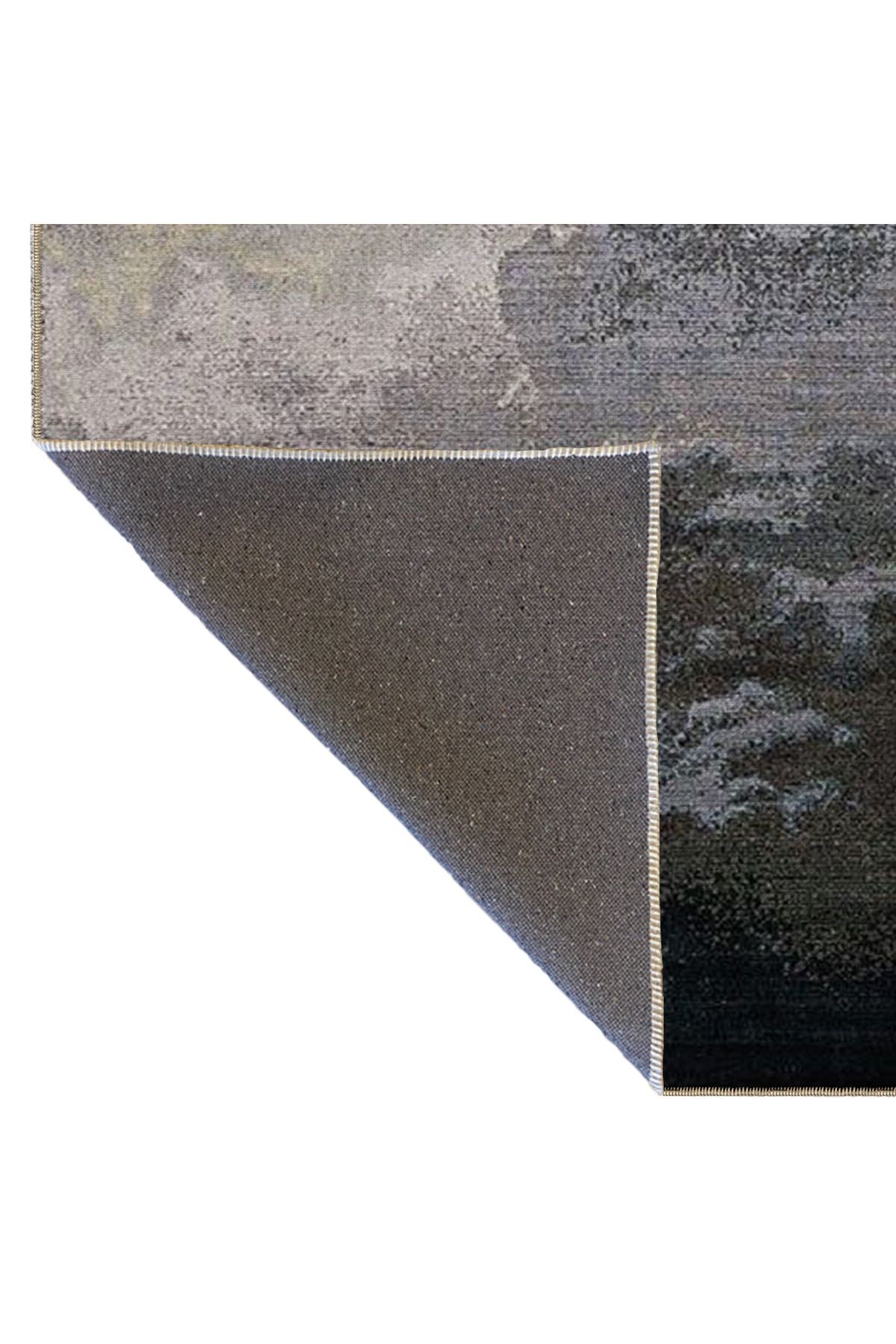 Gri Temalı Soyut Sis Bulut Desenli Kreatif Modern Dekoratif Halı 4564