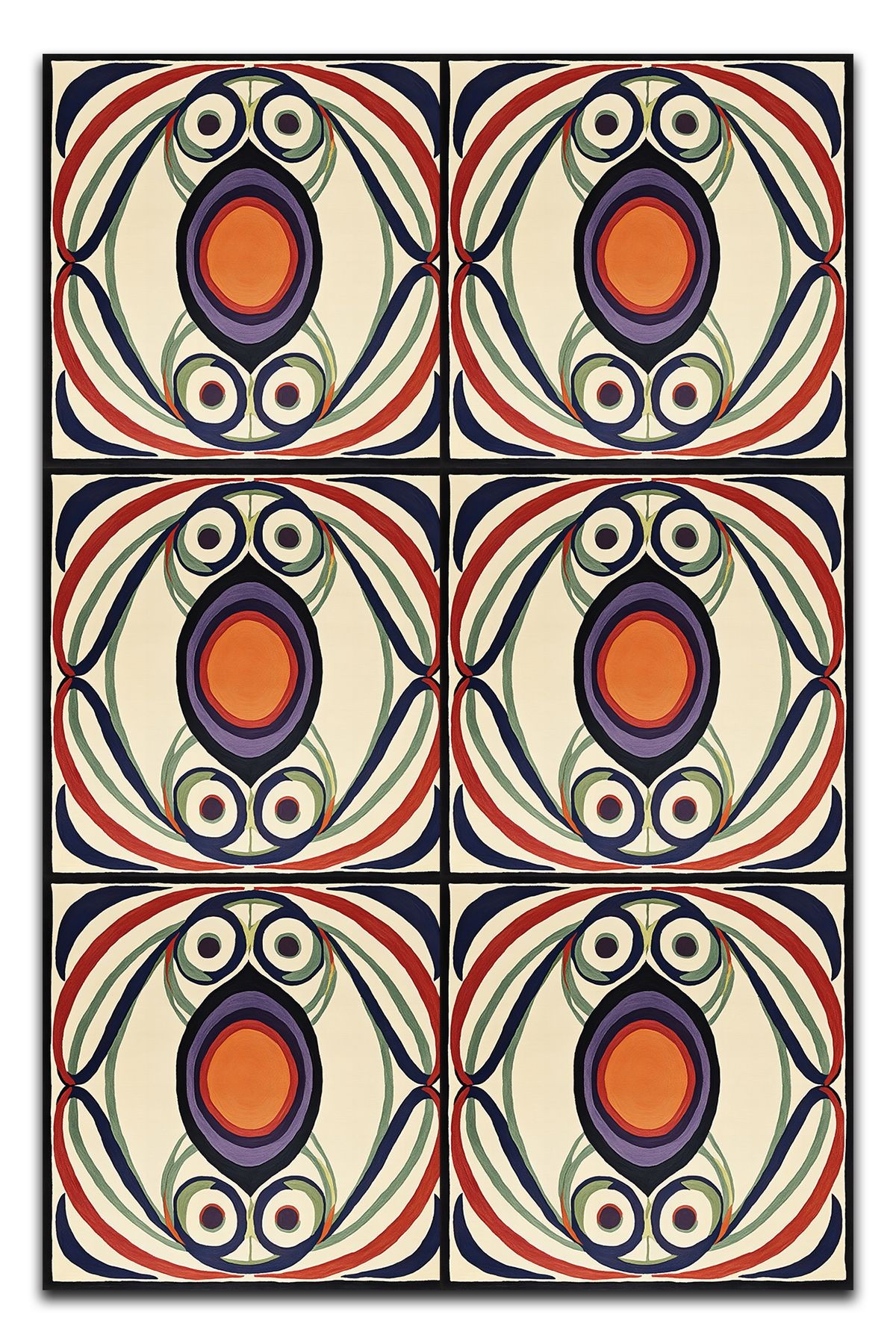Nora Art Soyut Desen Çok Renkli Dokuma Taban Modern Dekoratif Halı noraart38