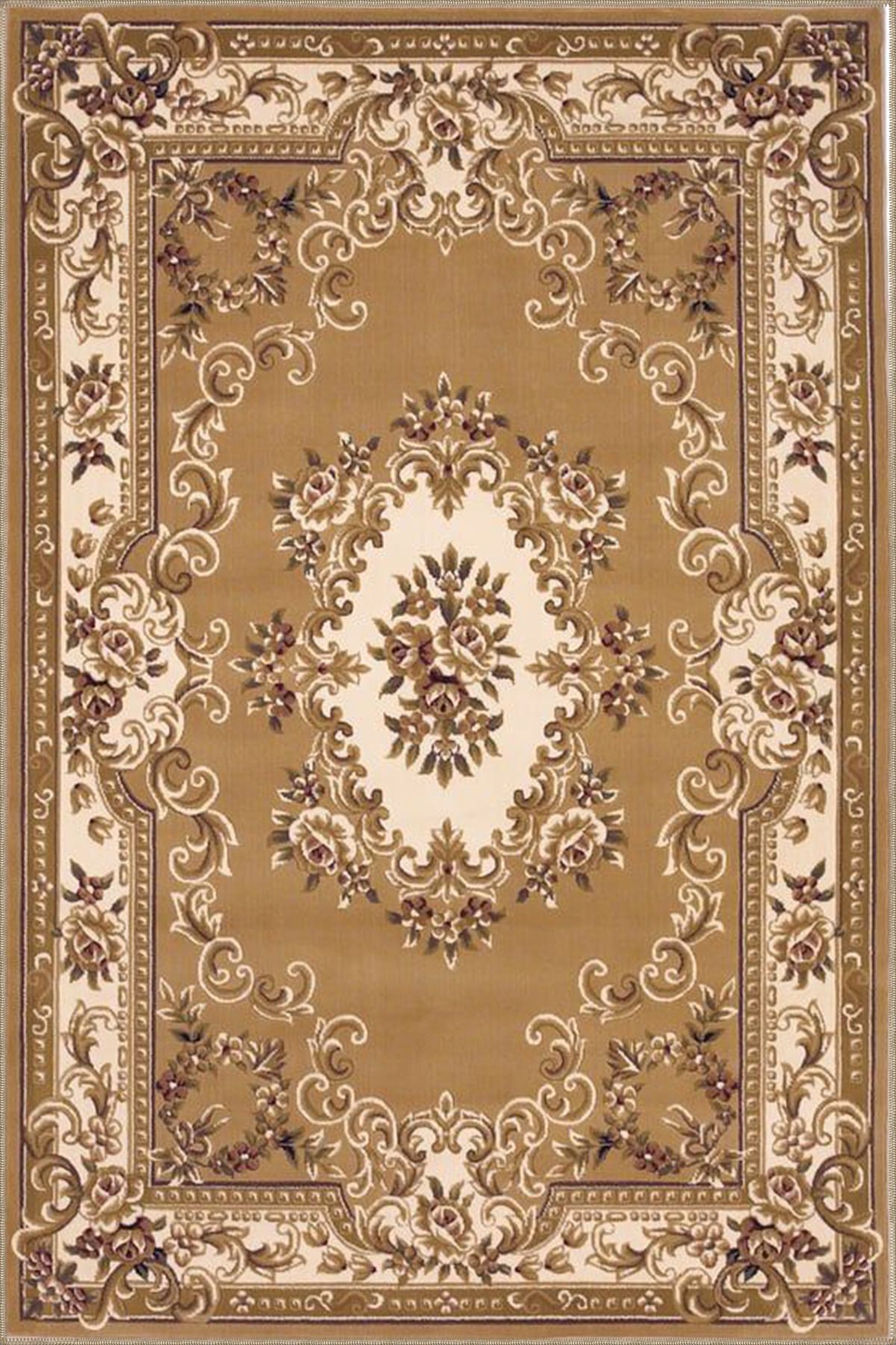 Kahverengi Tonlarında Geometrik Desenli Geleneksel Vintage Halı 3780