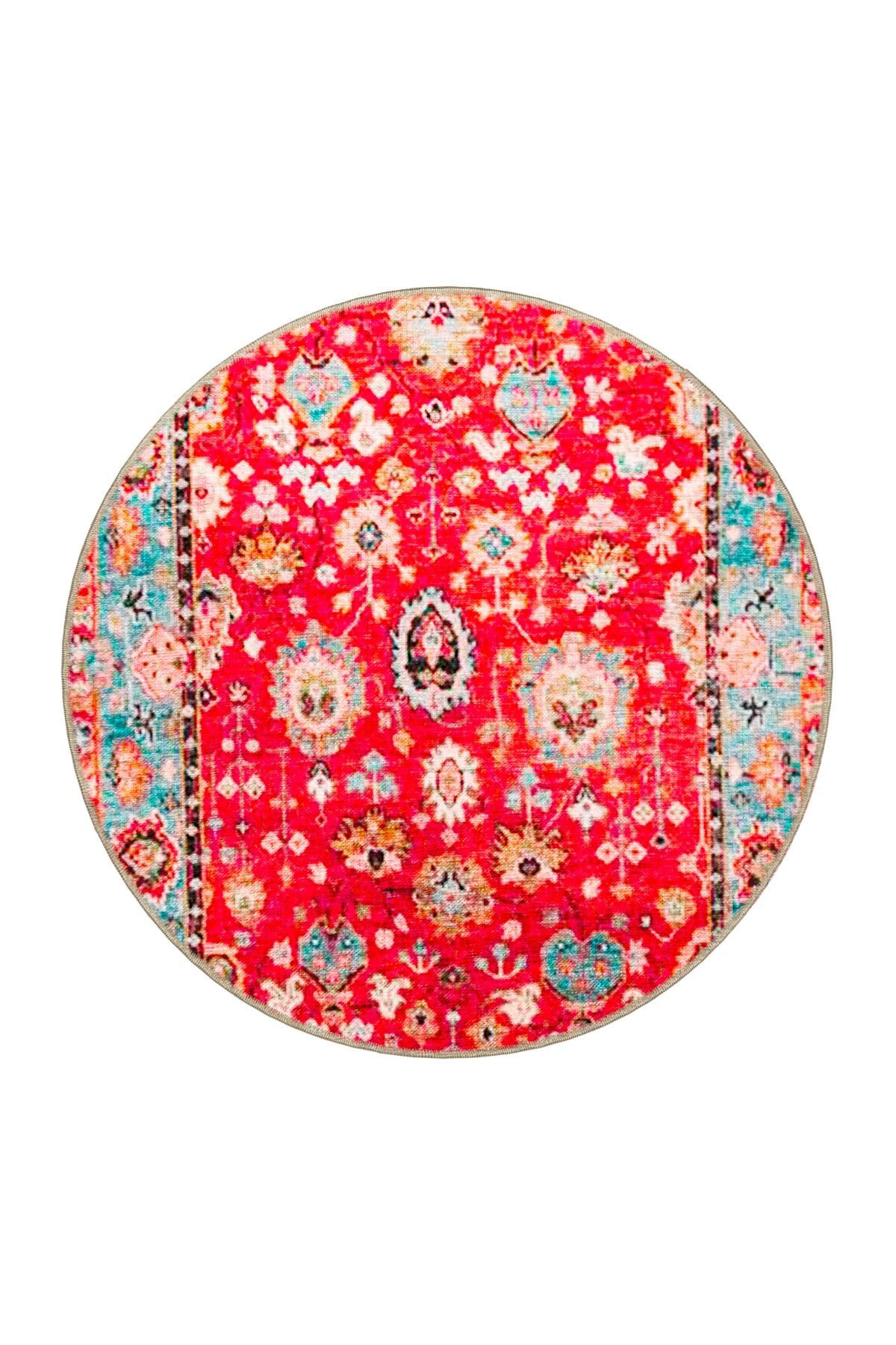 Bordo Temalı Geleneksel Motif Etnik Desenli Saçaklı Vintage Dekoratif Halı 3185