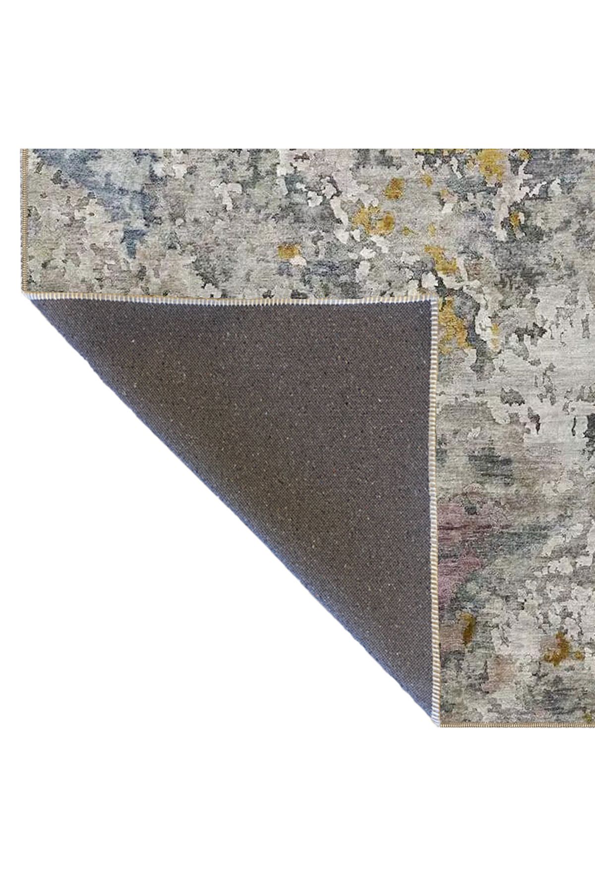 Gri Vintage Modern Desenli Dokuma Taban Halı miravip1005