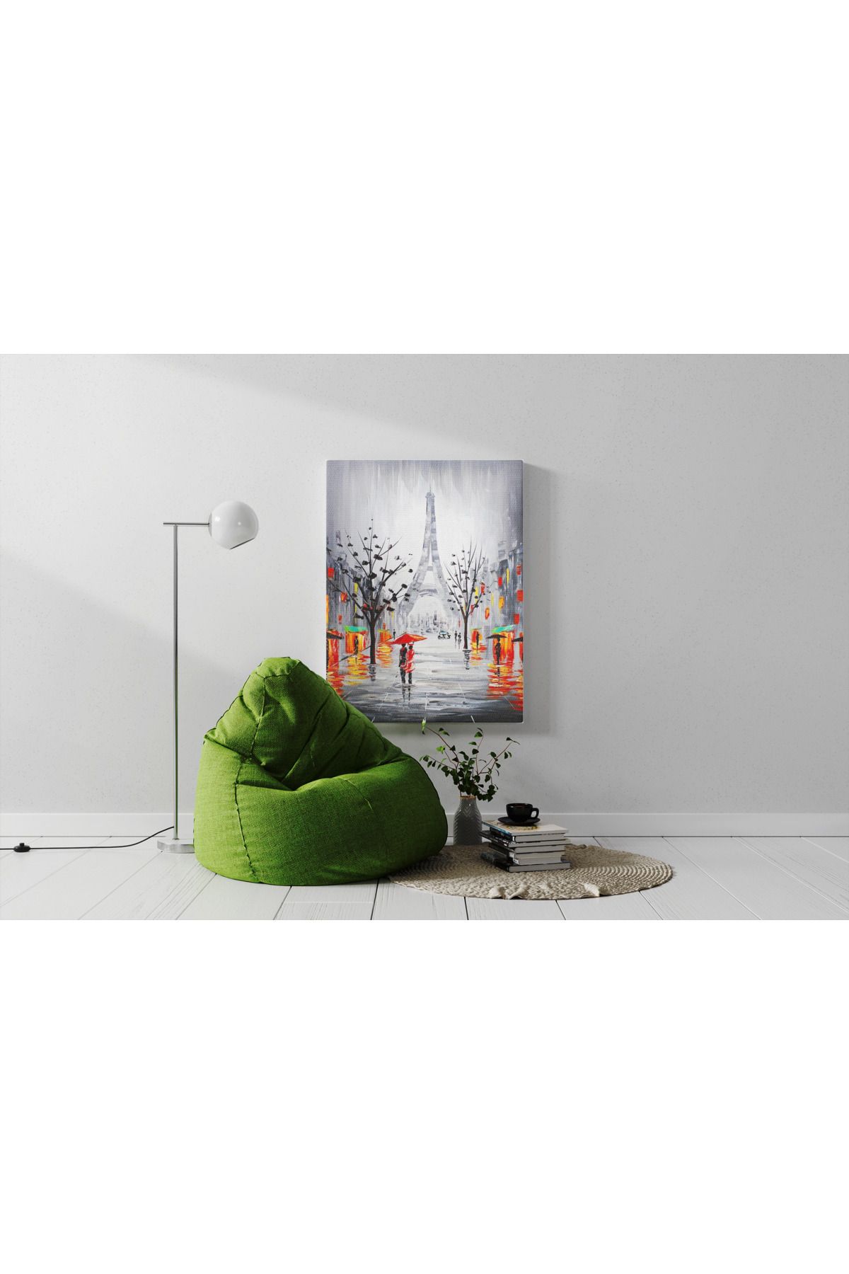 Kanvas Tablo Yağmurlu Eyfel Desenli Temalı Tablo