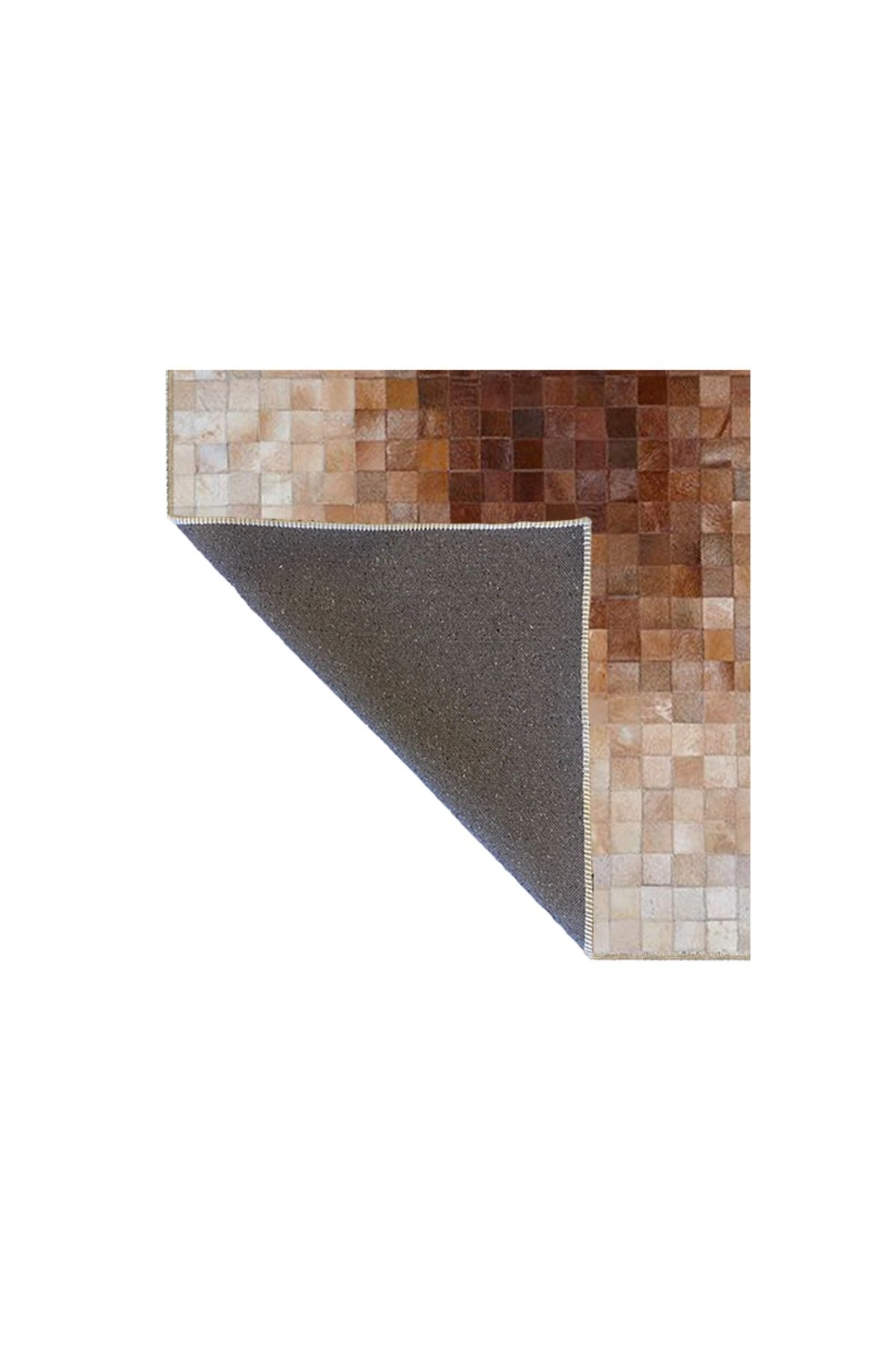 Kari Kahverengi Temalı Dokuma Taban Halı ve Yıkanabilir Halı miravip10303