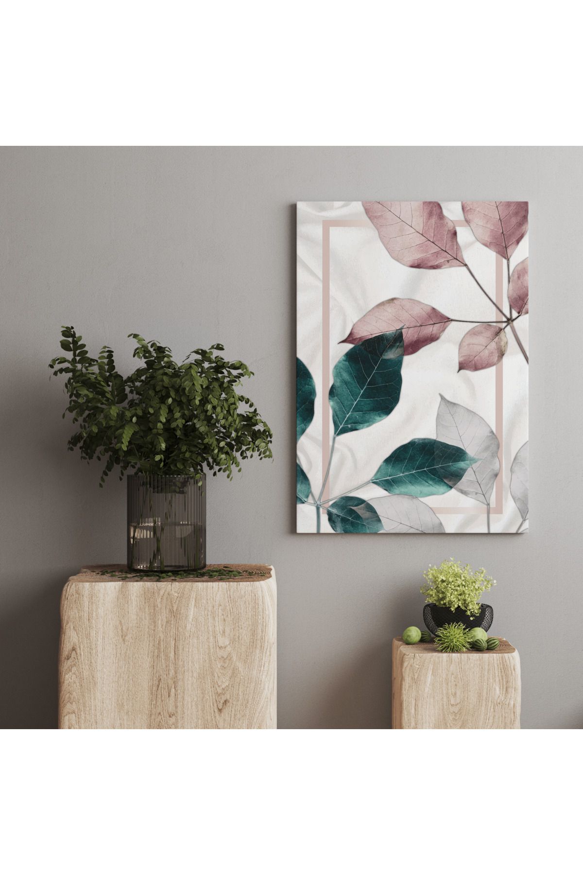 Kanvas Tablo Yaprak Temalı Modern