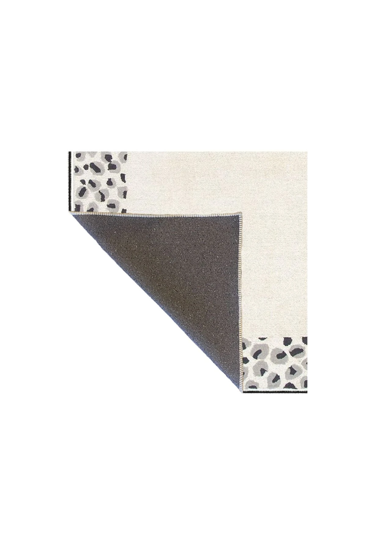 Krem Geometrik Desenli Dokuma Taban Halı ve Yıkanabilir Halı miravip10136