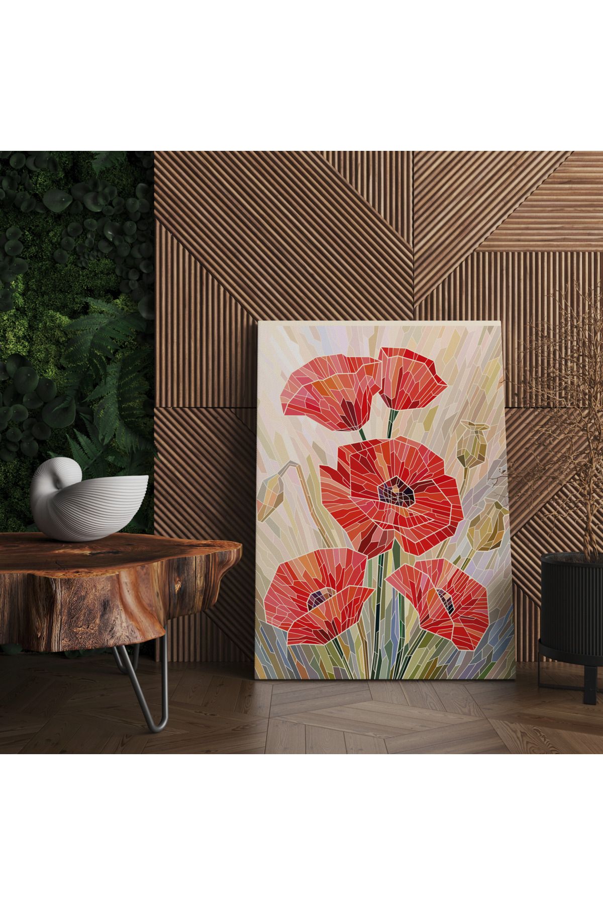 Kanvas Tablo Vitra Kırmızı Çiçek Temalı