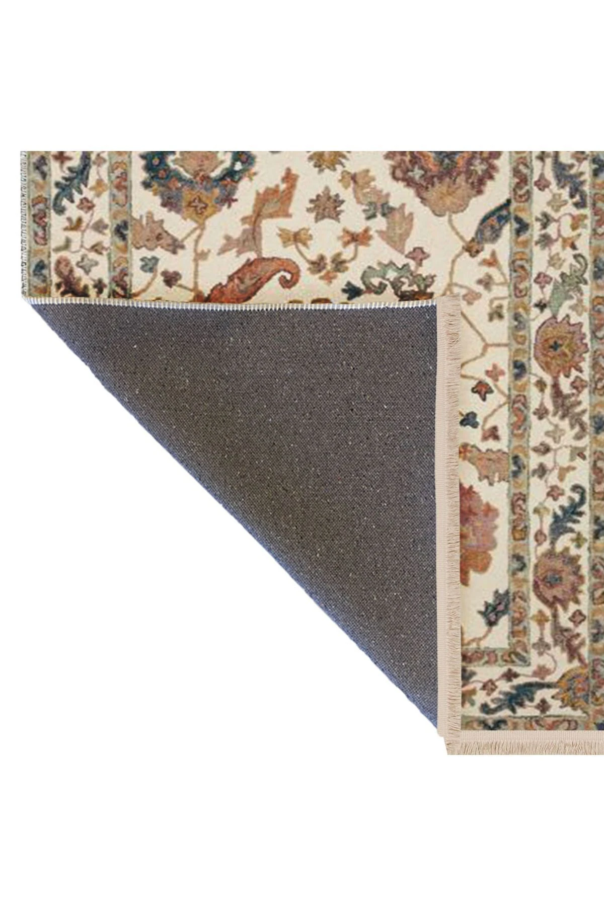 İnci Koleksiyonu Bej Kahve  Etnik Desenli Dokuma Taban Modern Dekoratif Halı inci50