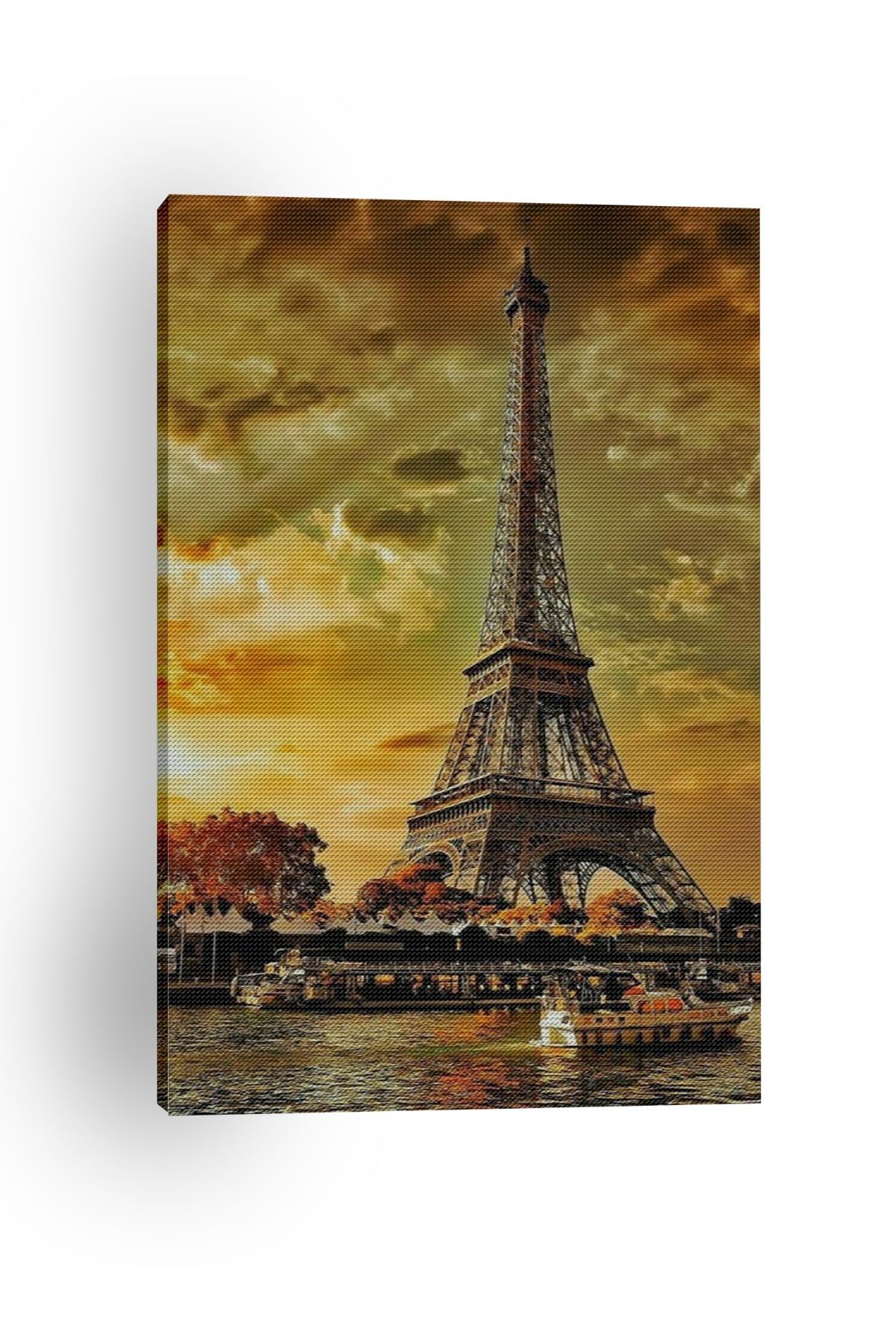 Kanvas Tablo Paris Eyfel Desenli Temalı Tablo