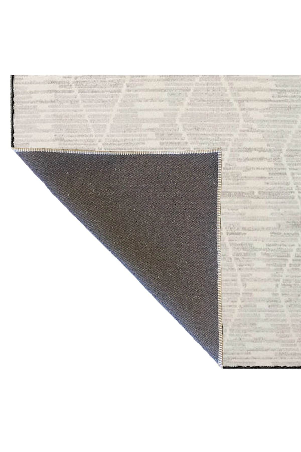 Krem Geometrik Temalı Boyalı Desenli Dekoratif ve Yıkanabilir Halı miravip9332