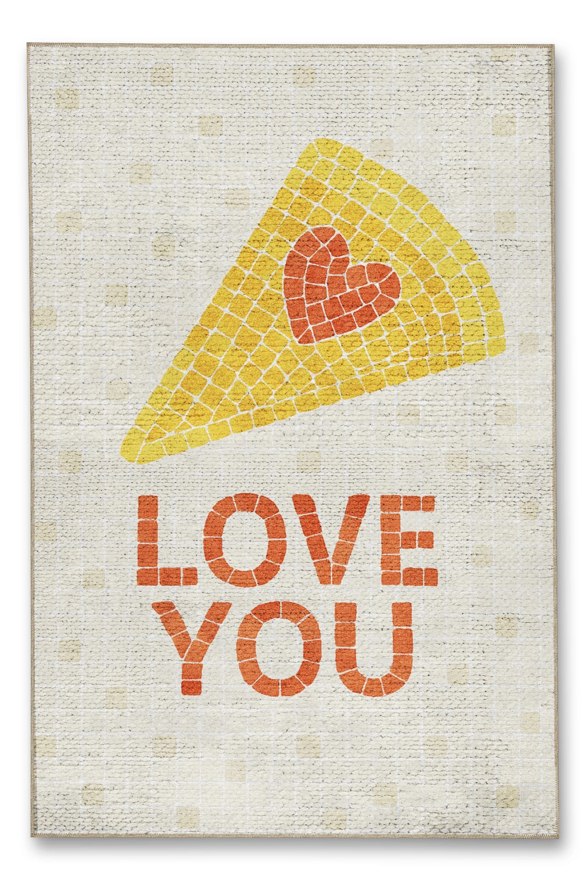 MOSSO DİSCO Yazılı Desen Dokuma Taban Vintage Dekoratif Halımosso985