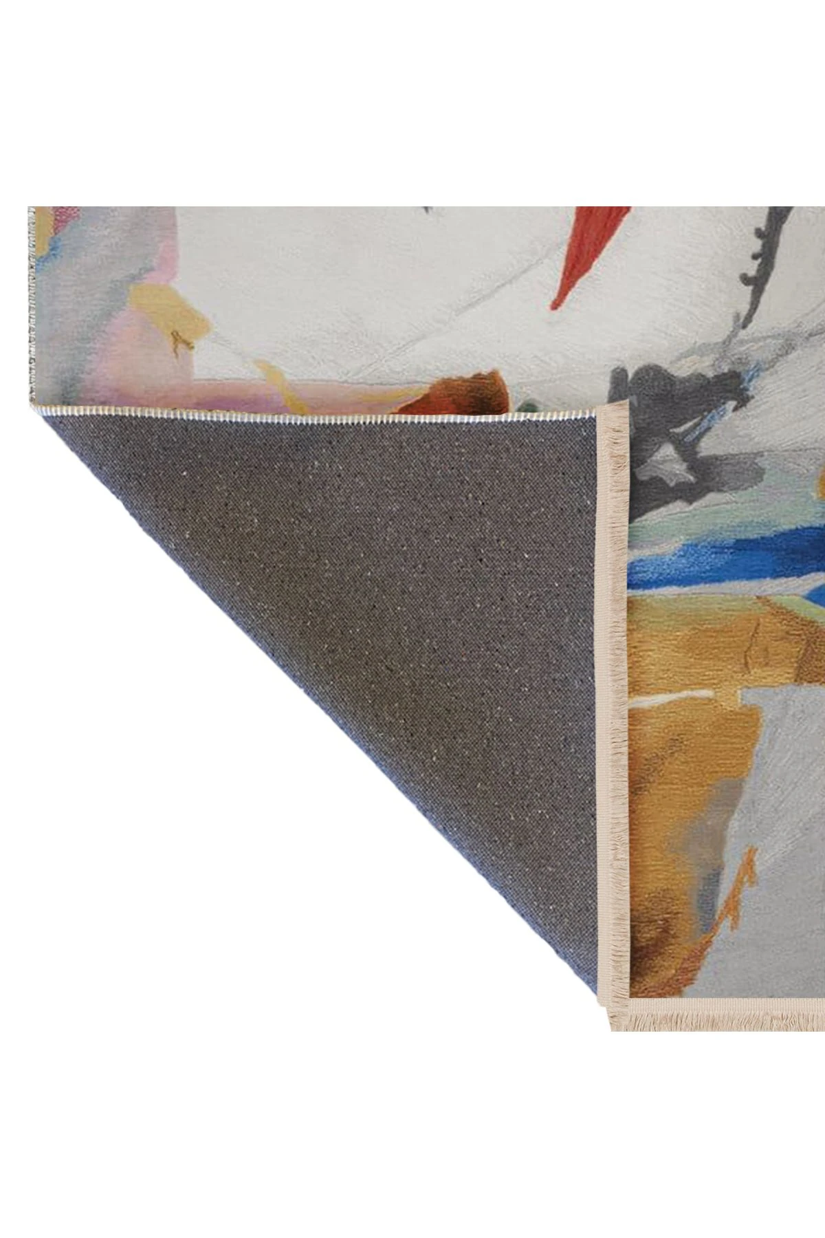 Güney Koleksiyonu Çok Renkli Soyut Çiçek Desenli Modern Dekoratif Halı 16