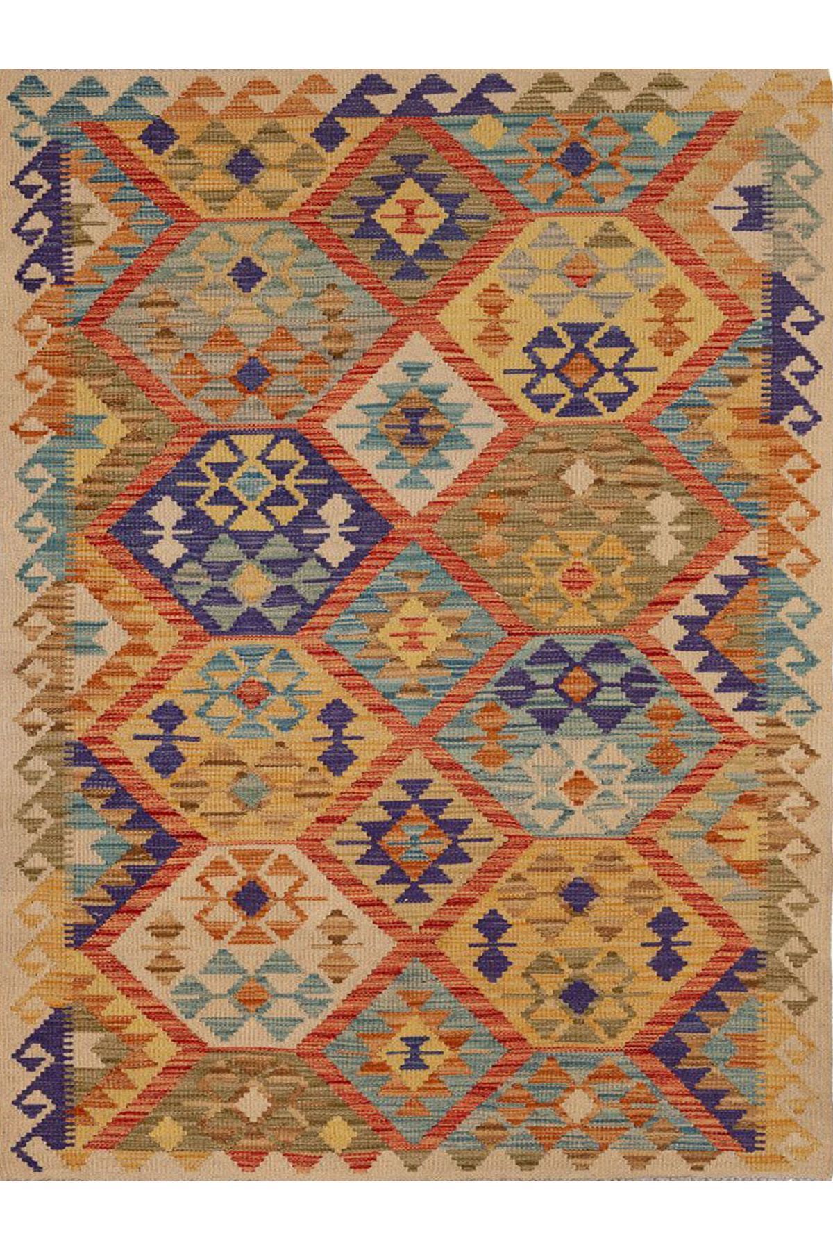 İnci Koleksiyonu Çok Renkli Geleneksel Desenli Dokuma Taban Vintage Dekoratif Halı inci17