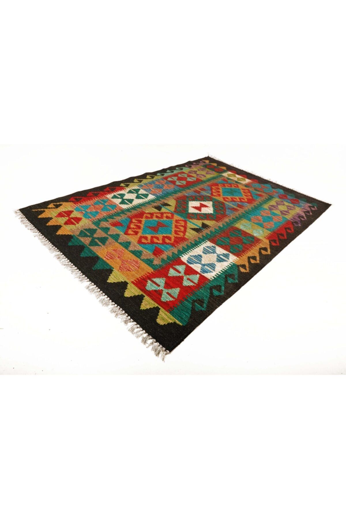 Cotton Pamuklu Çok Renkli Otantik Ve Etnik Desenli Kilim 502