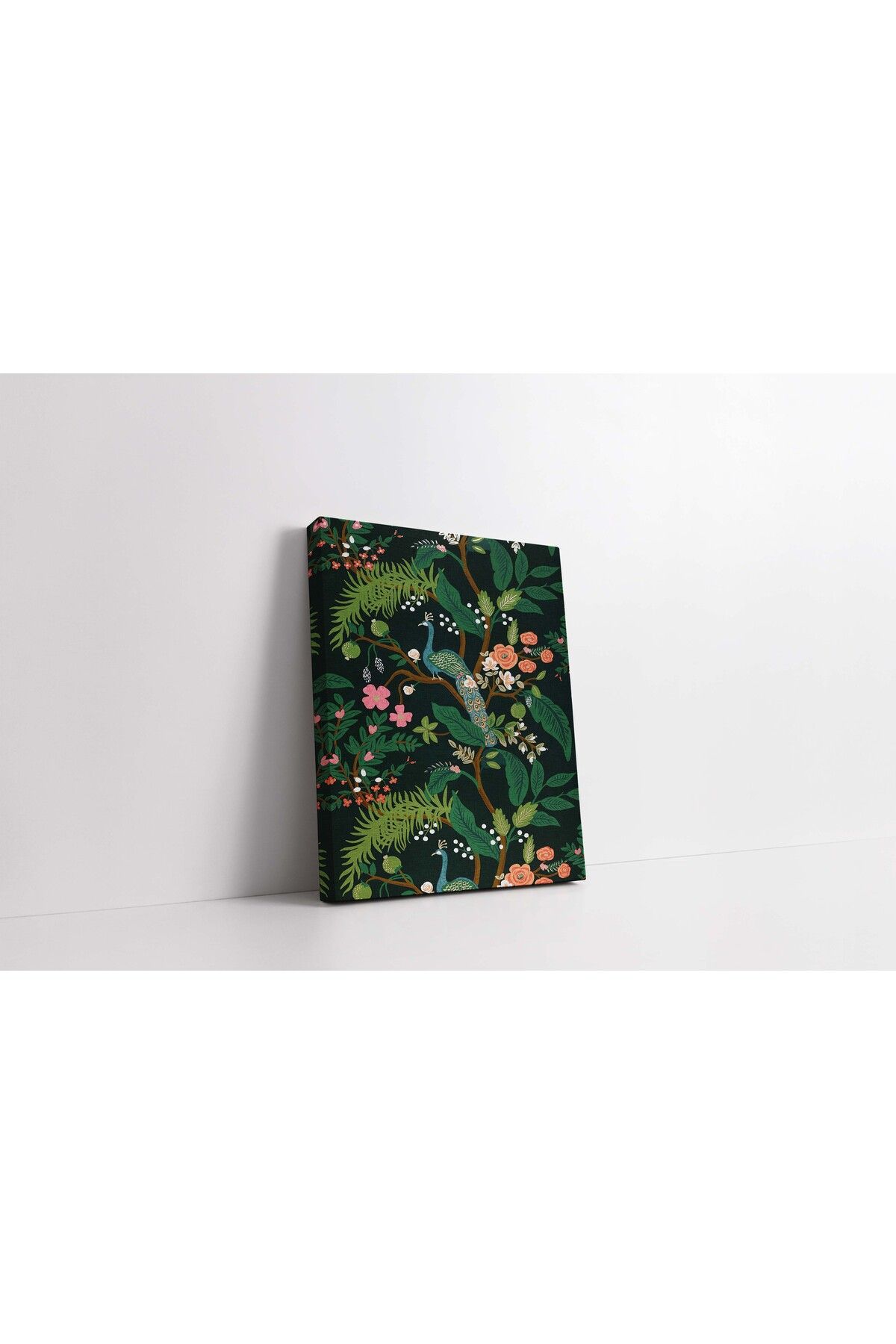 Kanvas Tablo Tavuskuşu Floral Botanik Tema 1440