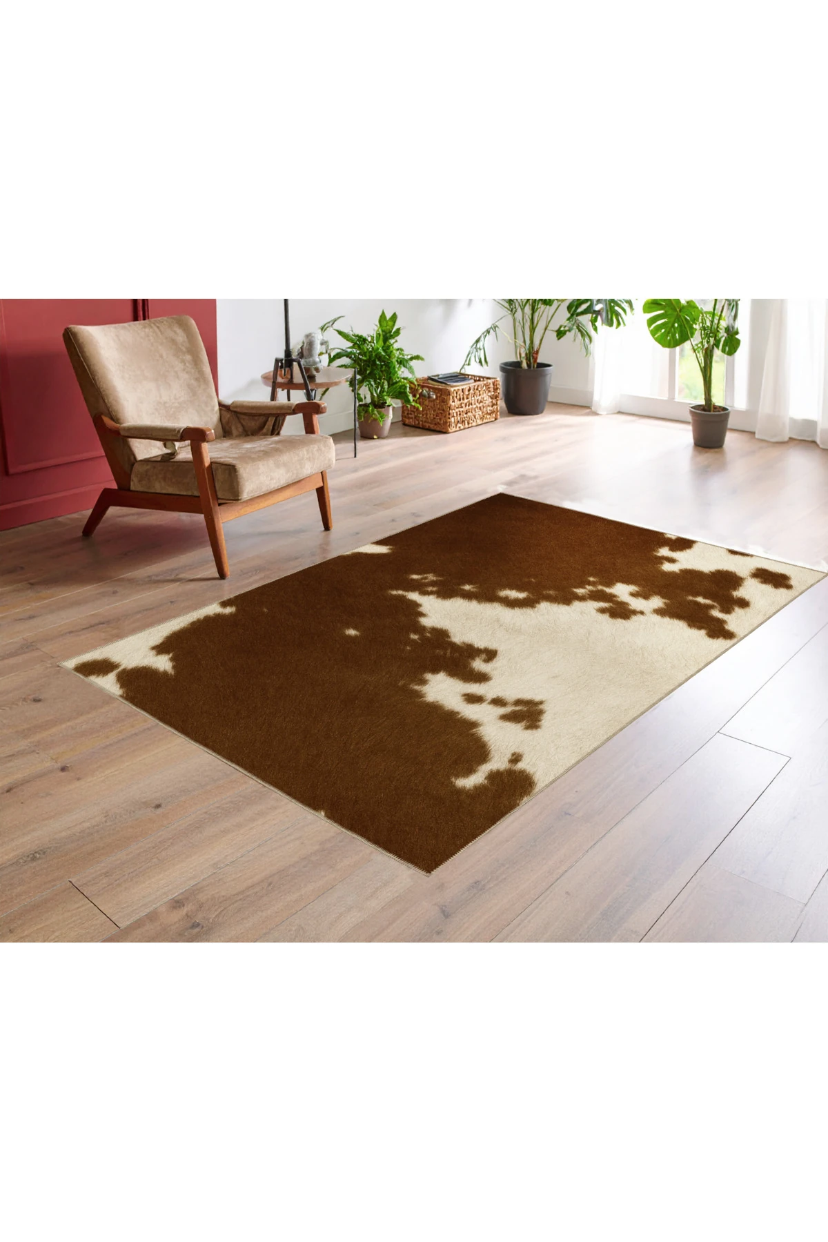 MOSSO Çok Renkli Soyut Abstract Tarz Desenli Dokuma Taban Modern Dekoratif Halı mosso335