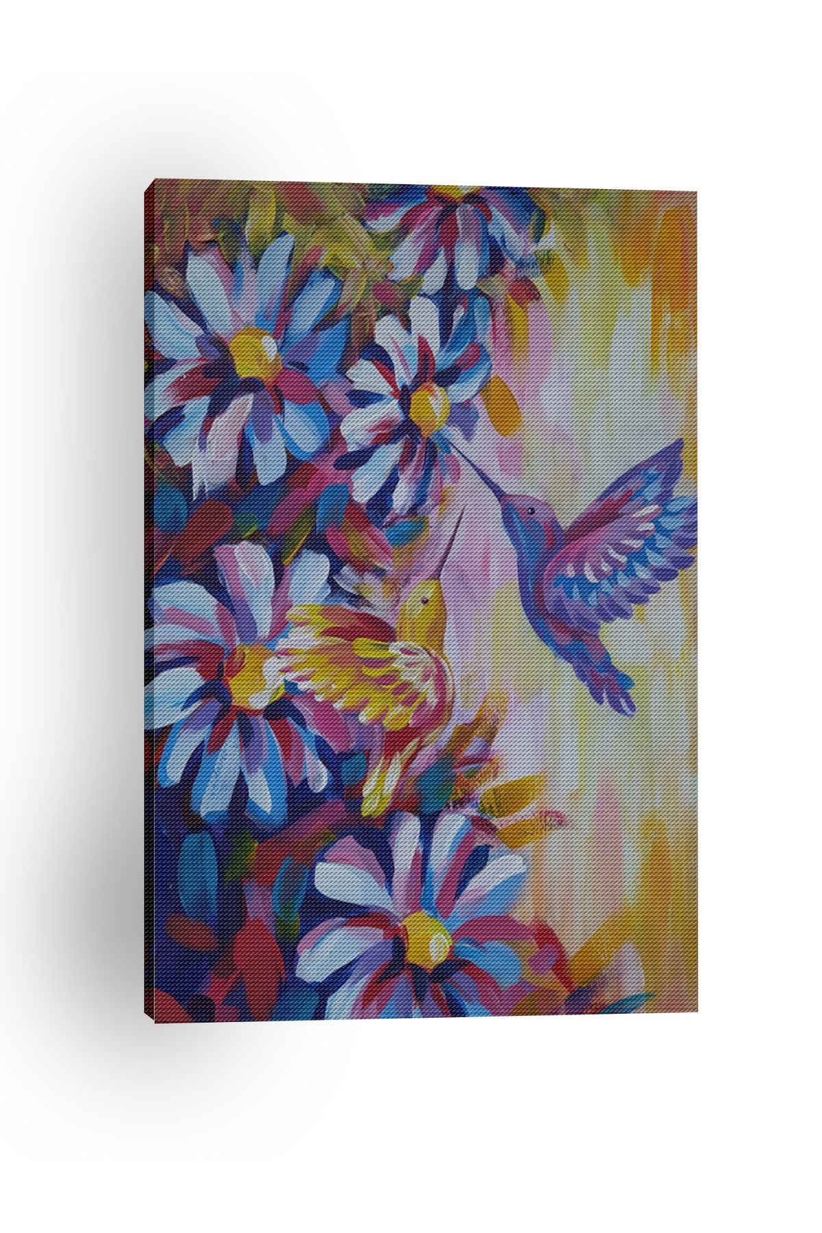 Kanvas Tablo Uçan Kuş Manzaralı Desenli Renkli Temalı Modern Tablo