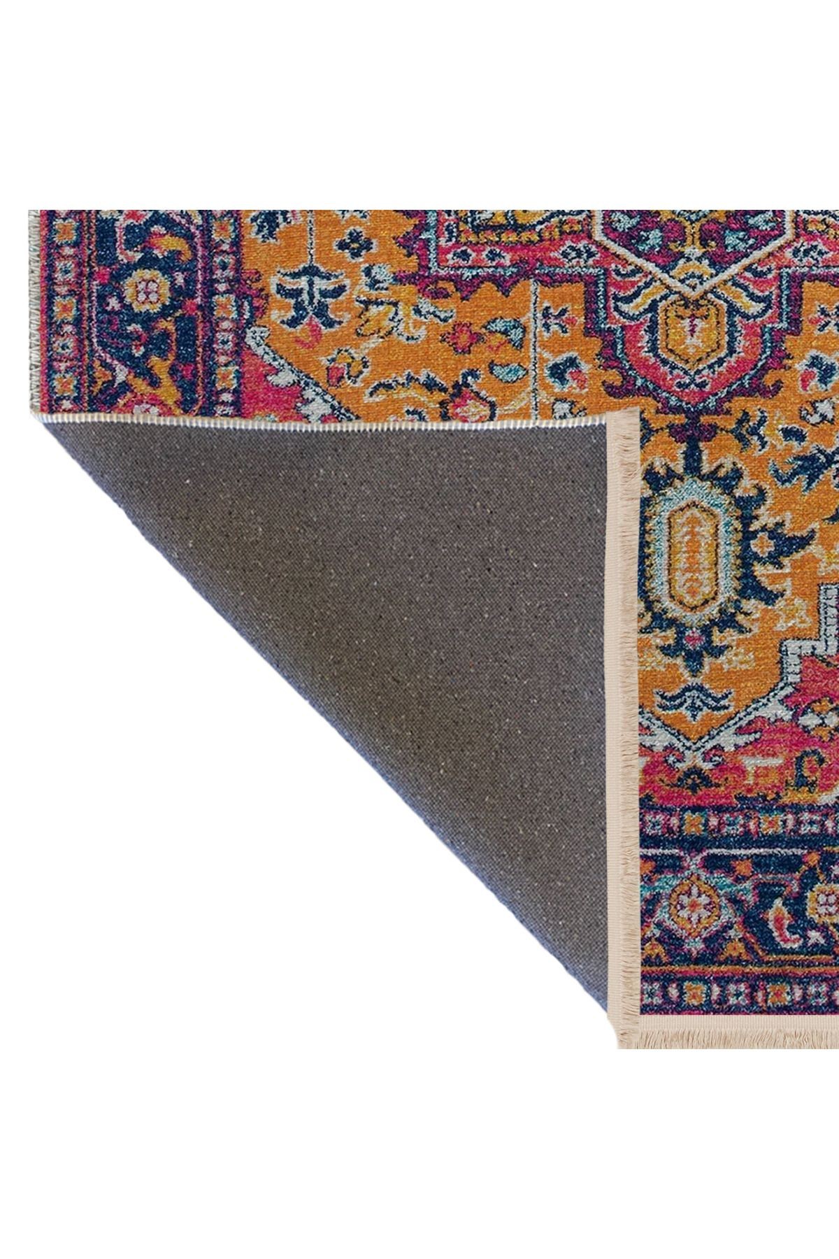 Çok Renkli Geleneksel Motif Etnik Desenli Kreatif Vintage Dekoratif Halı 2765