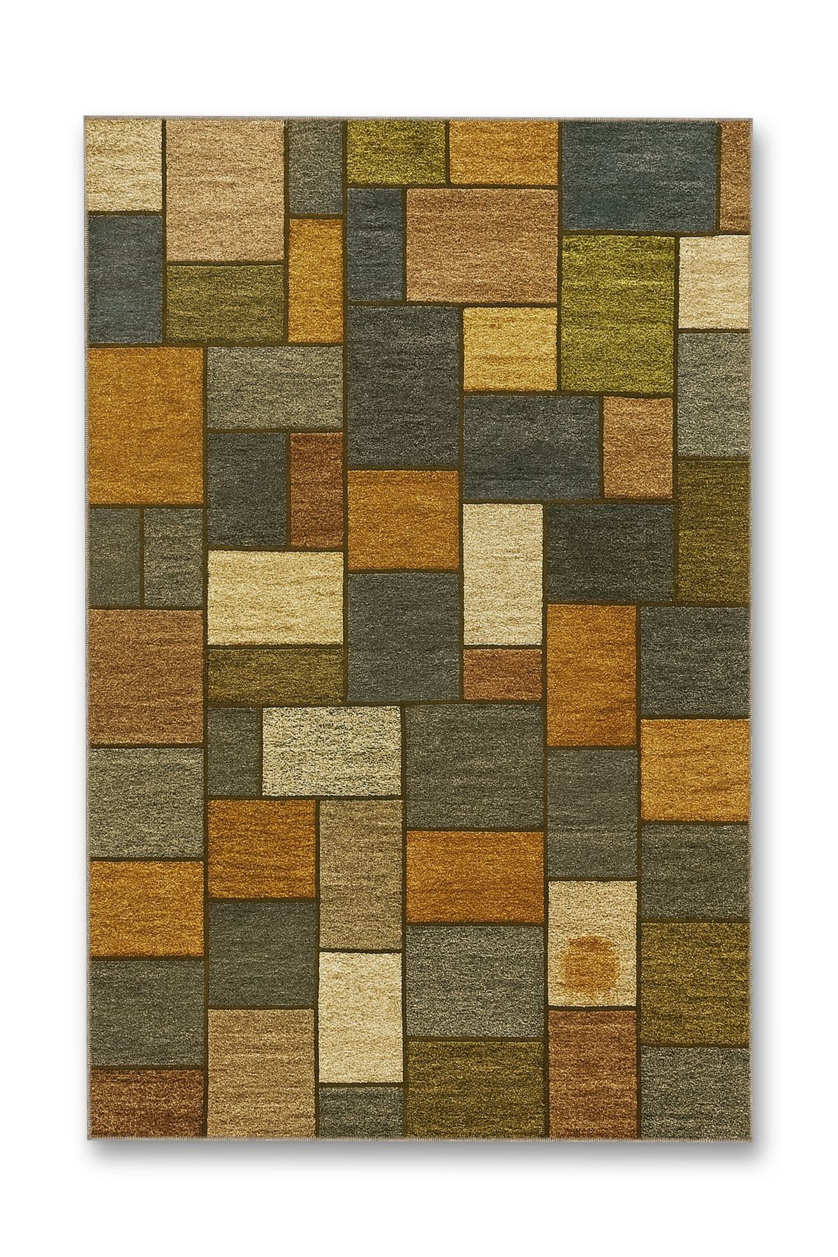MOSSO Çok Renkli Geometrik Desenli Dokuma Taban Modern Dekoratif Halı mosso84