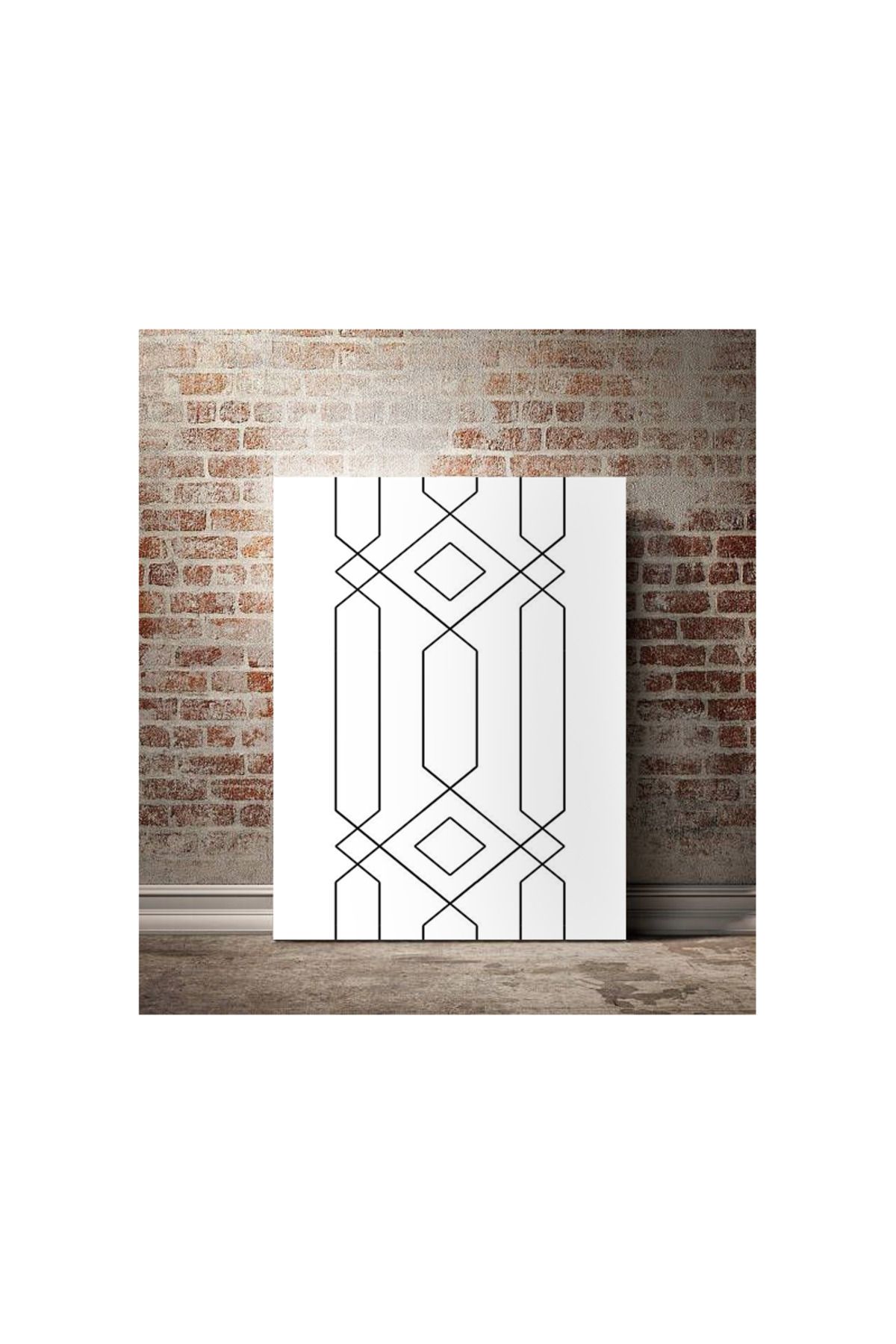 Kanvas Tablo Siyah Çizgili Desenli Temalı Tablo