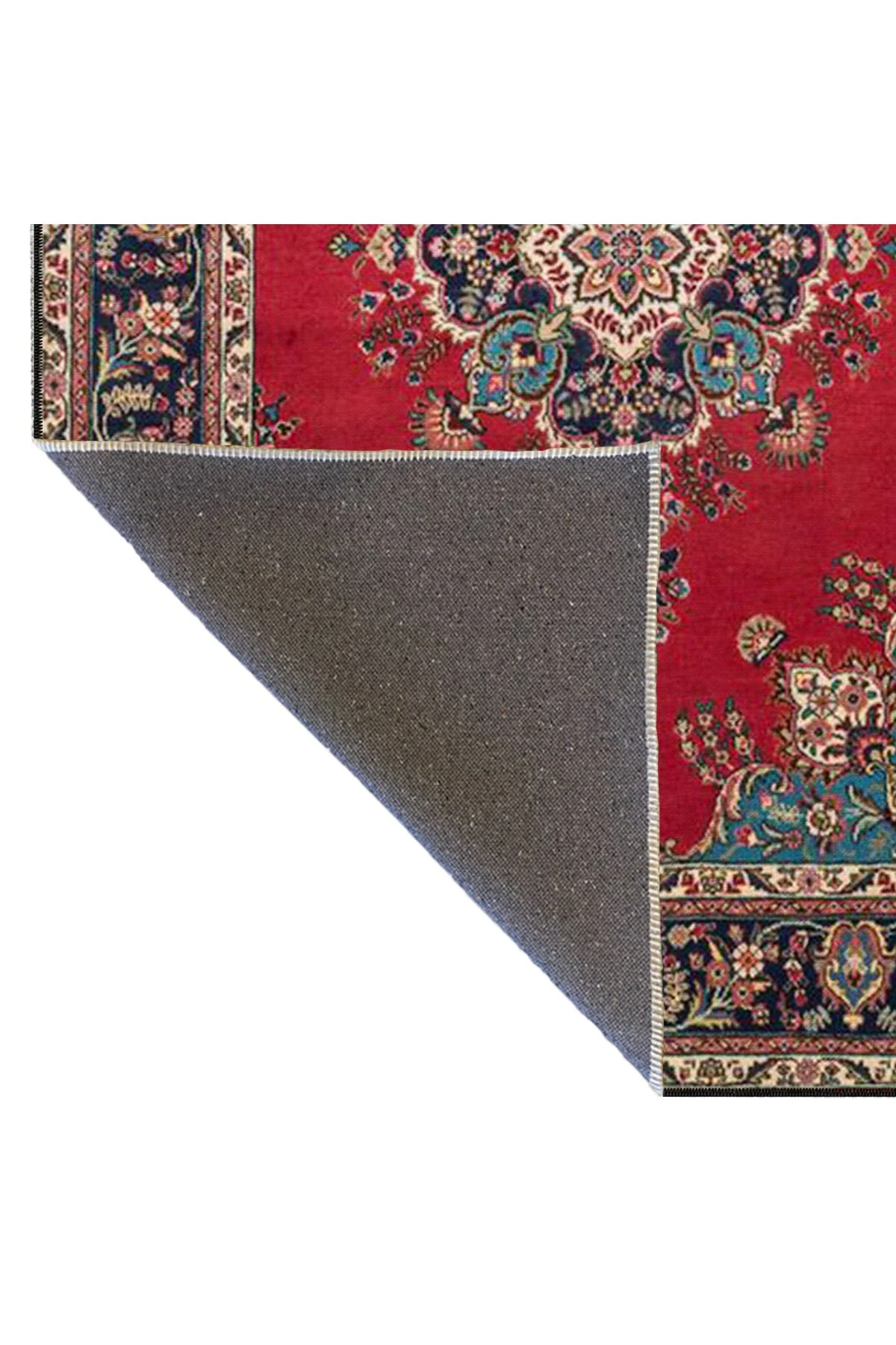 Siyah Kırmızı Geometrik ve Geleneksel Desenli Modern Dekoratif Halı 4477