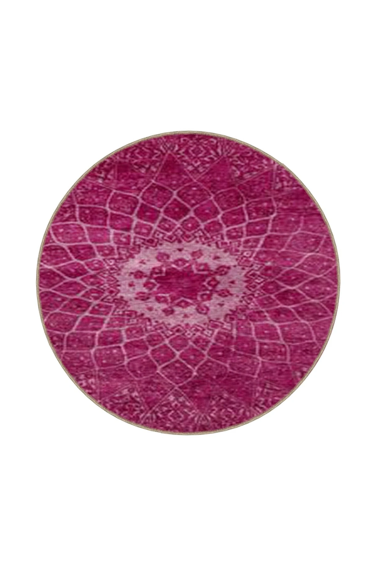 Pembe Yıldız Desenli Modern Dekoratif Halı 4484