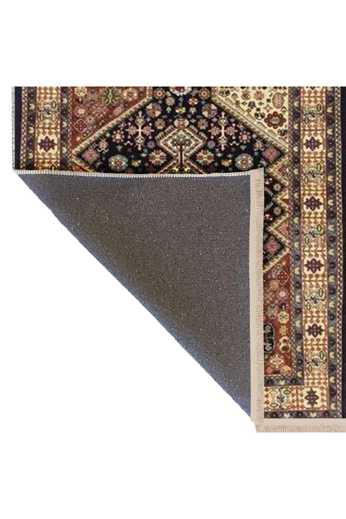 Alya Koleksiyonu Kahverengi Bej Etnik Desenli Dokuma Taban Dekoratif Halı alya51