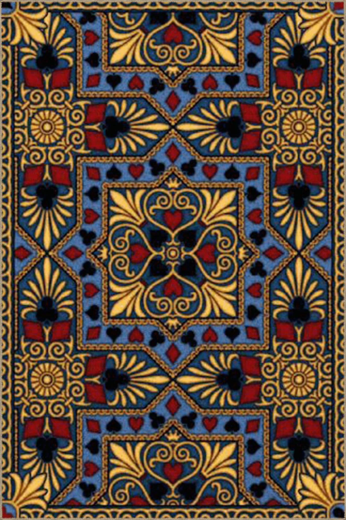 Çok Renkli Geleneksel Motif Etnik Desenli Vintage Dekoratif Halı 4725