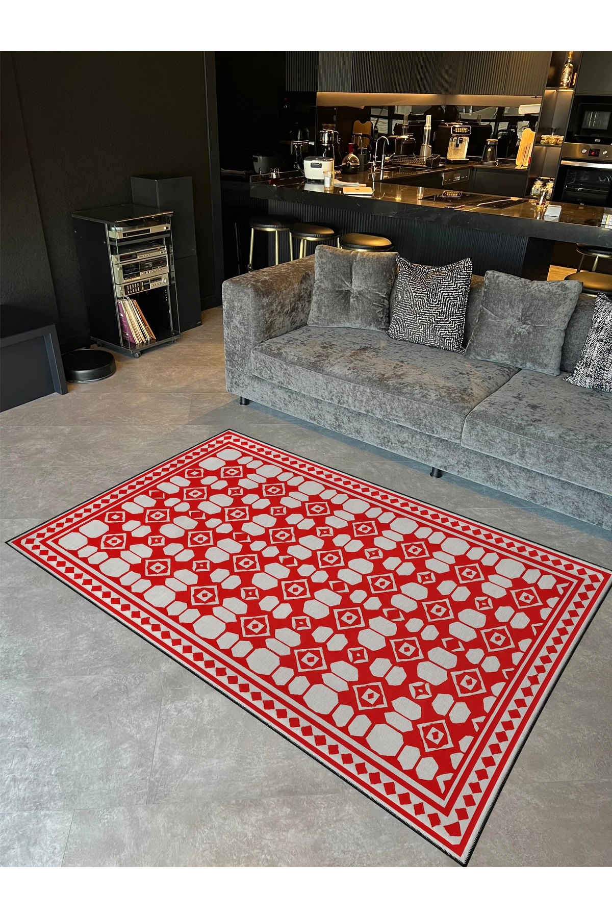 MOSSO Morden Temalı Desenli Modern Dekoratif Halı mosso442