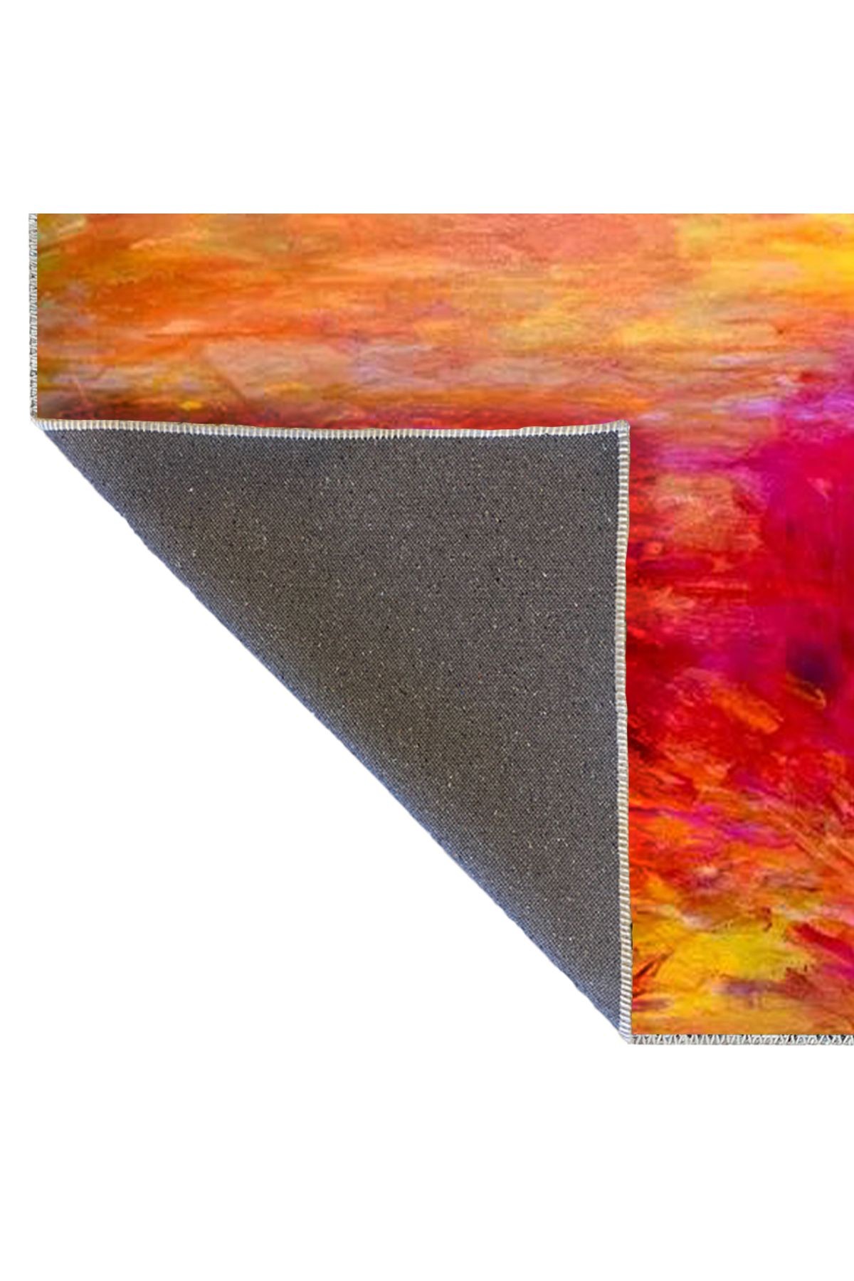 Tuğrul Koleksiyonu Pastel Renklerde Soyut Abstract Desenli Dokuma Taban Modern Dekoratif Halı 53