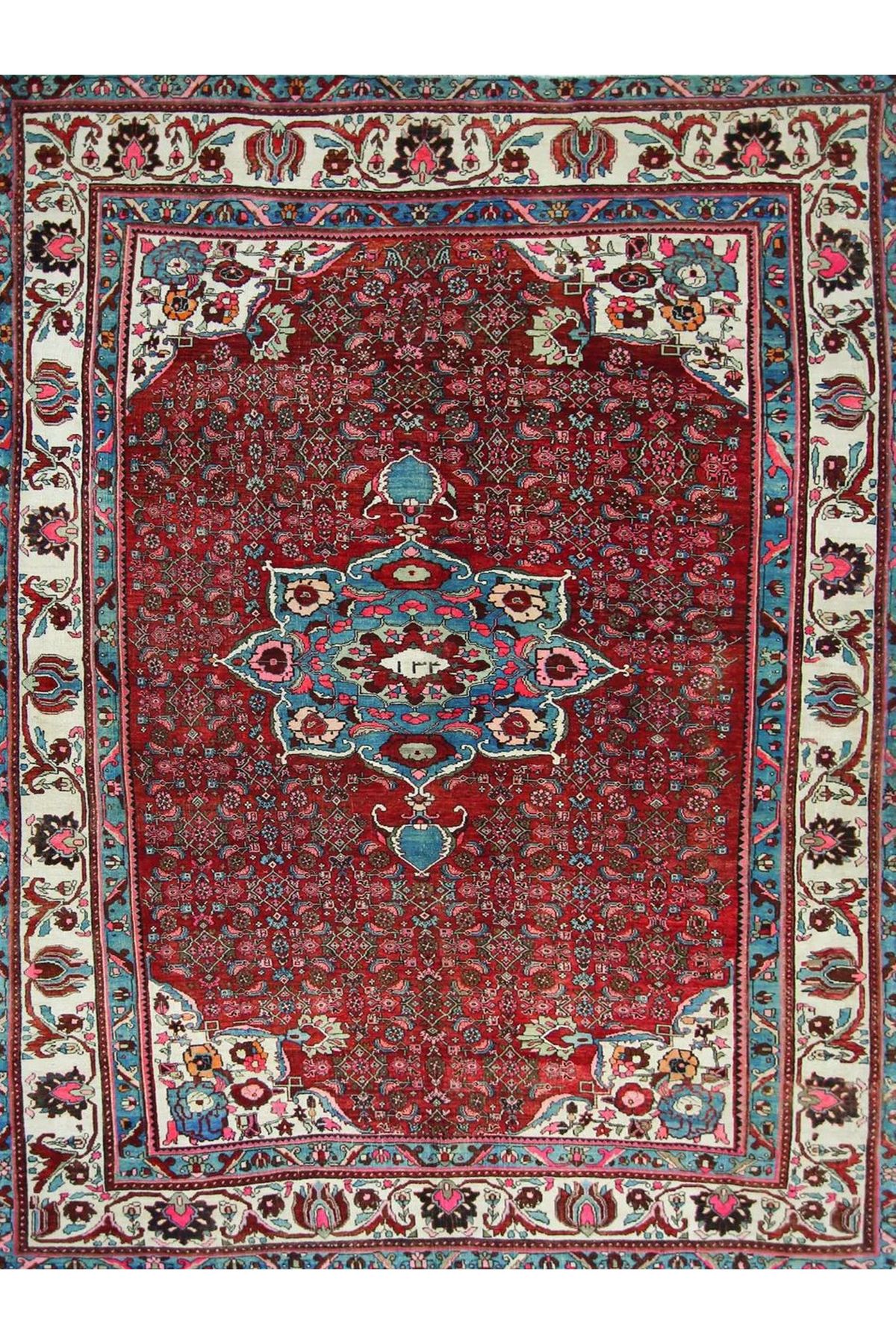 Asena Koleksiyonu Çok Renkli Yıldız Figürlü Geleneksel Desenli Vintage Dekoratif Halı 14