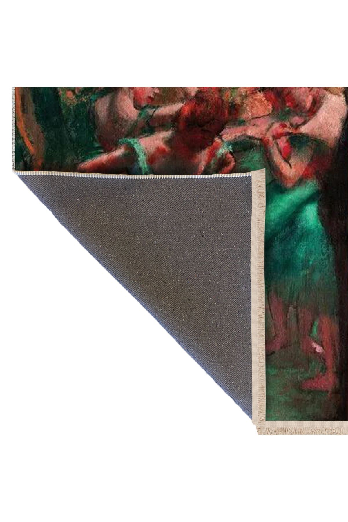 Yılmaz Koleksiyonu Pastel Renkler Dansçı Figürleri Desenli Kreatif Modern Dekoratif Halı 42