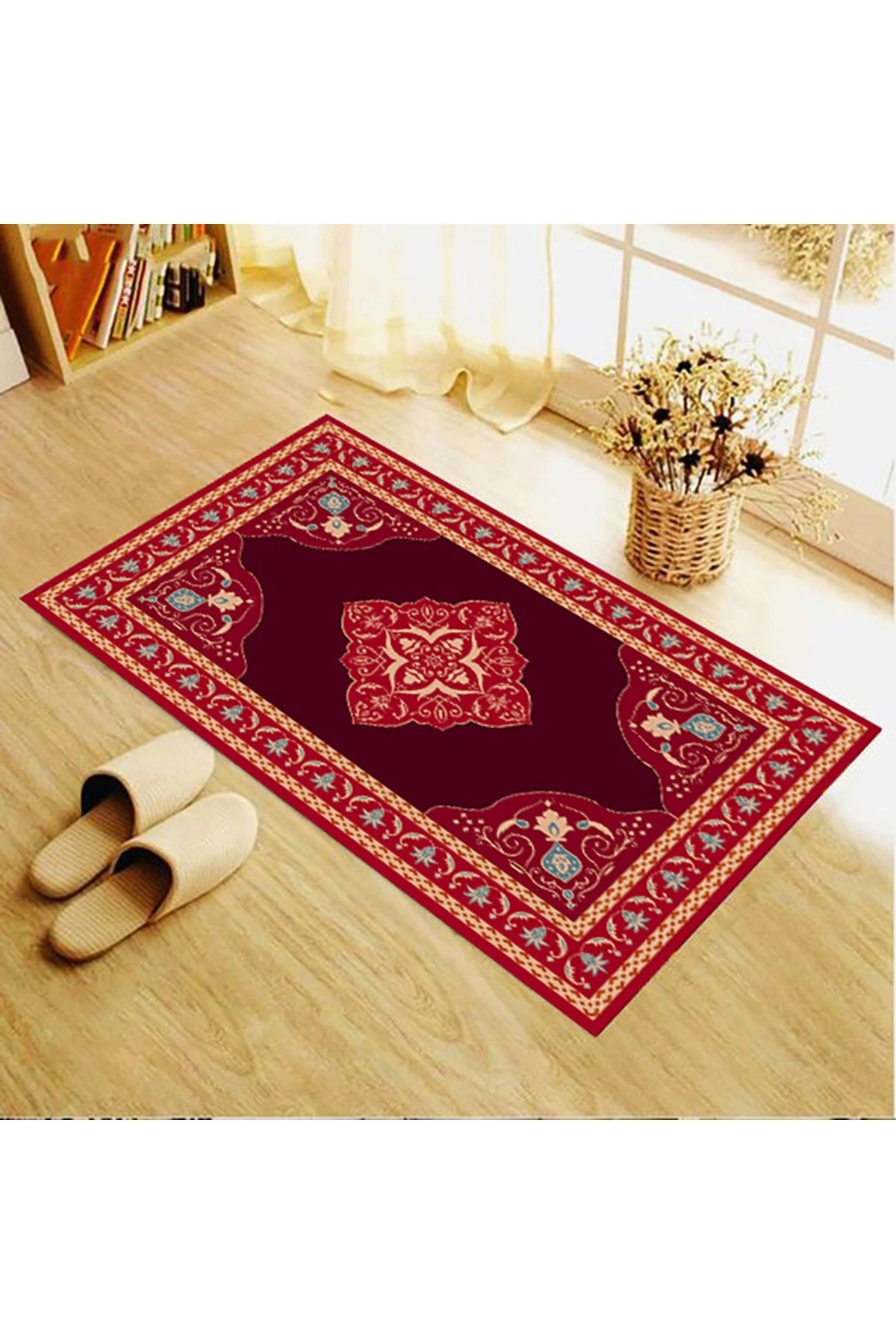 Kırmızı Baklava Desenli Seccade 70x120