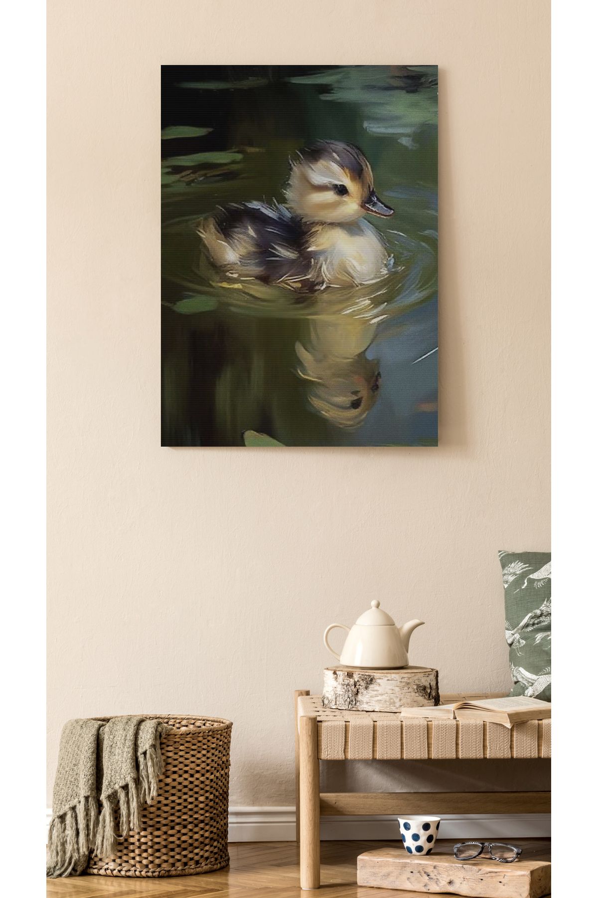 Kanvas Tablo Yavrum Hayvan Temalı Desenli Modern Tablo