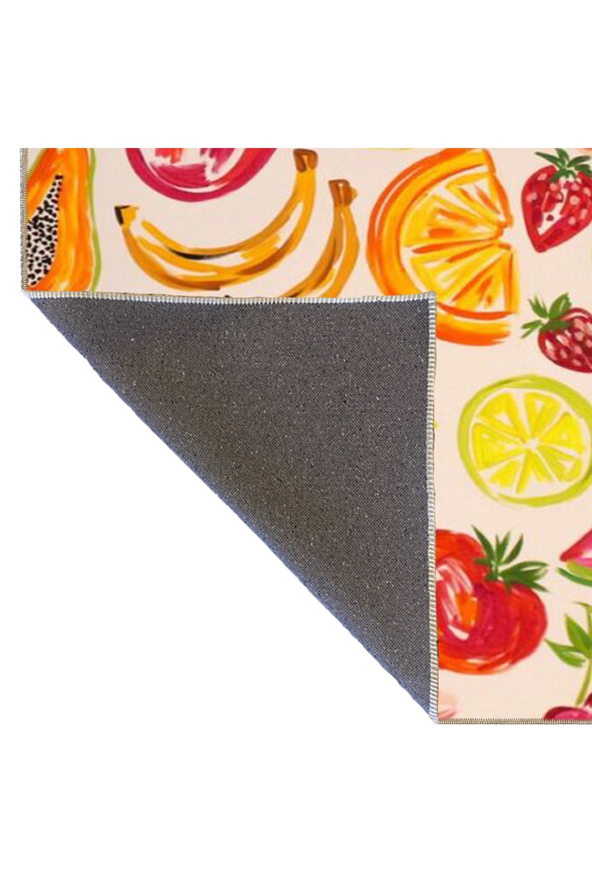 Sarı Mandalina Desenli Dokuma Taban Halı 3704