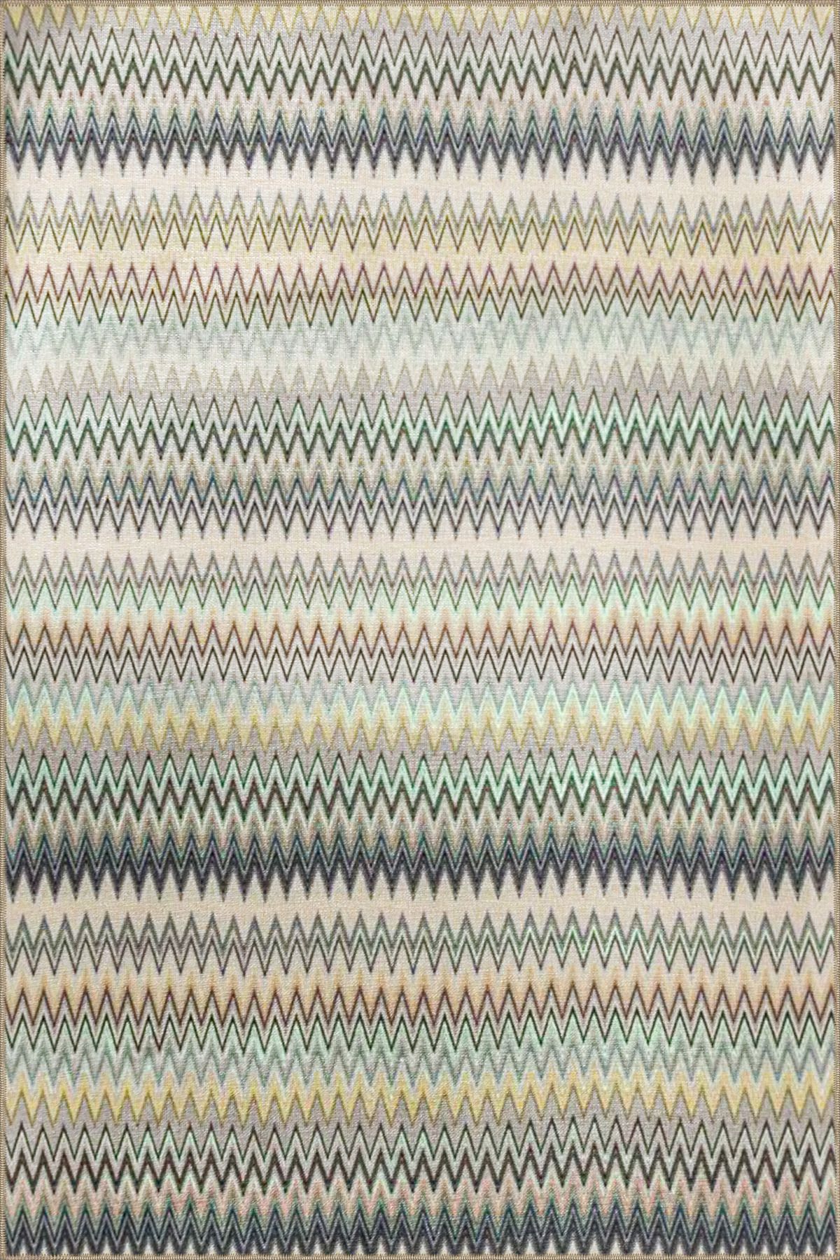 Çapraz Geometrik Gri Ton Desenli Dokuma Taban Halı 4099